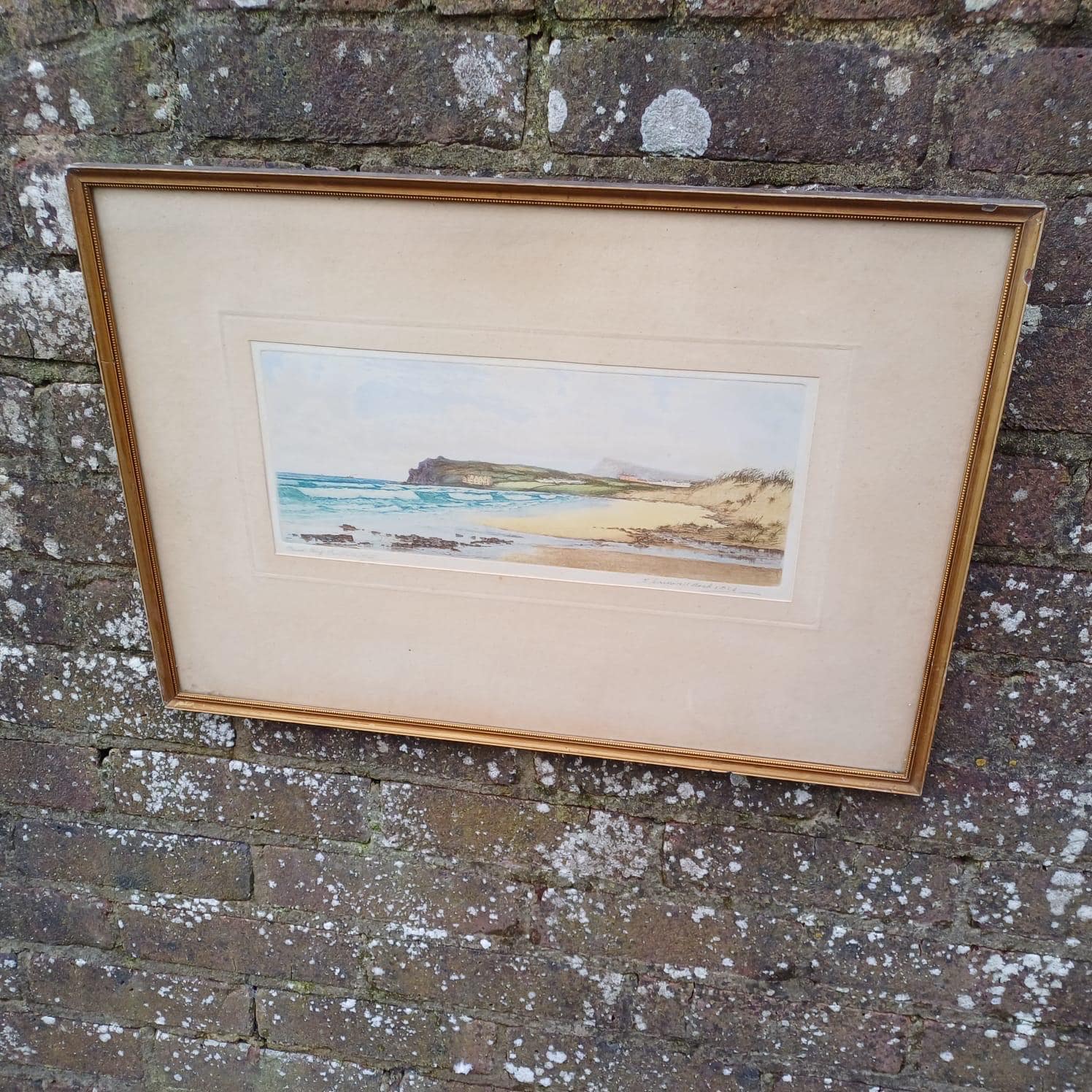Portballintrae, Bush Bay, an Original vintage proof etching by R. Cresswell Boak early to mid 1900s
