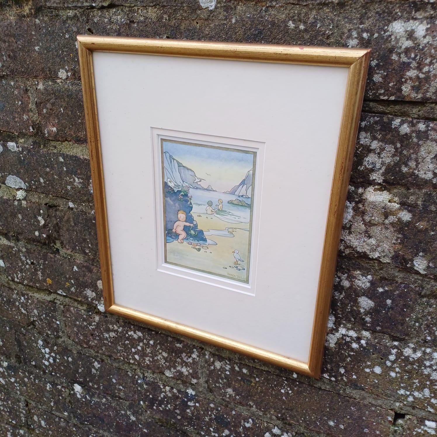 Nursery Prints x 2 of Uzz, Fuzz, Buzz by Tinker Taylor - babes on adventure 1920s book illustrations - framed glazed prints x 2