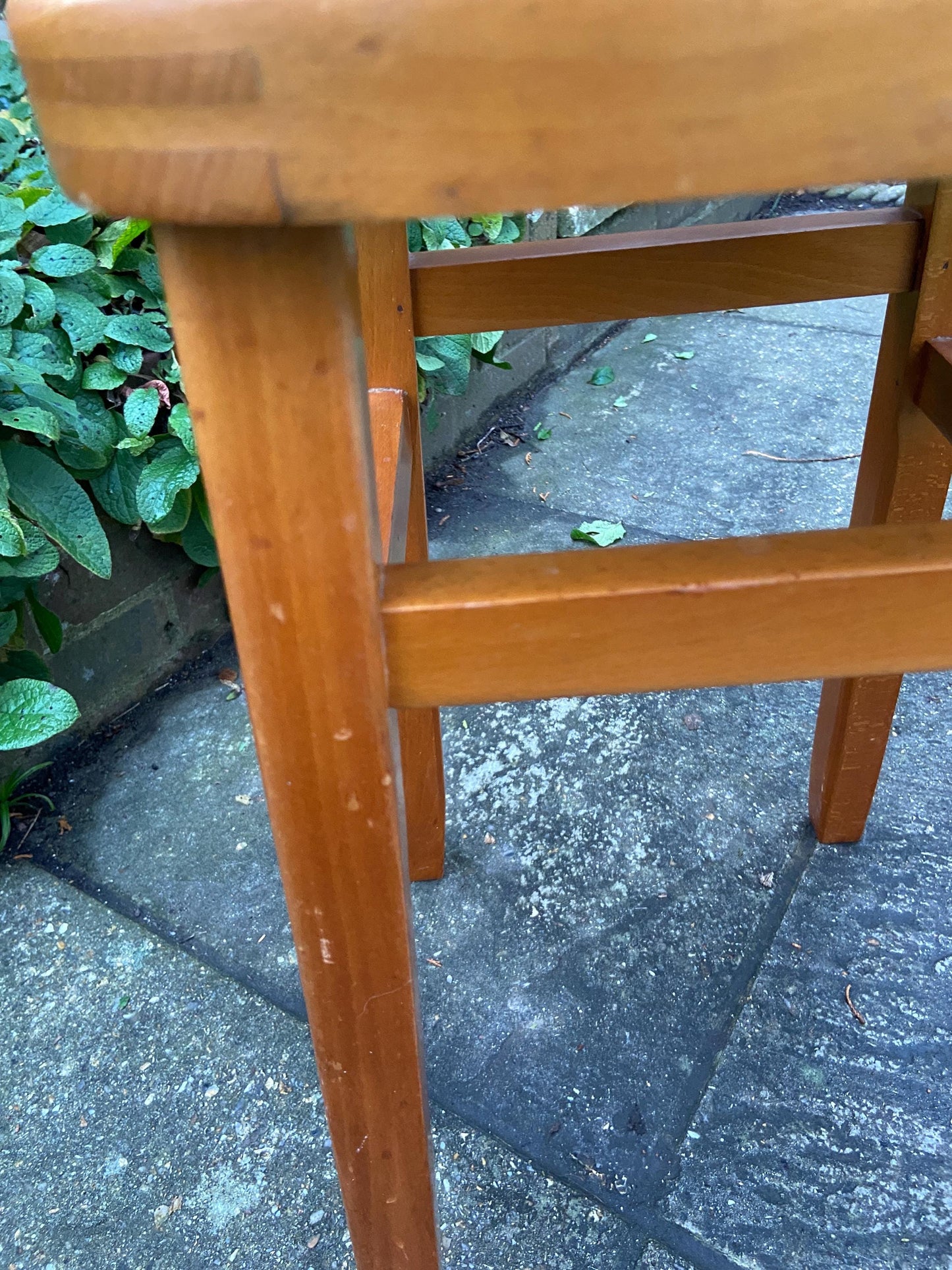 Red Vintage Kitchen Stool - Made in Romania, Eastern European