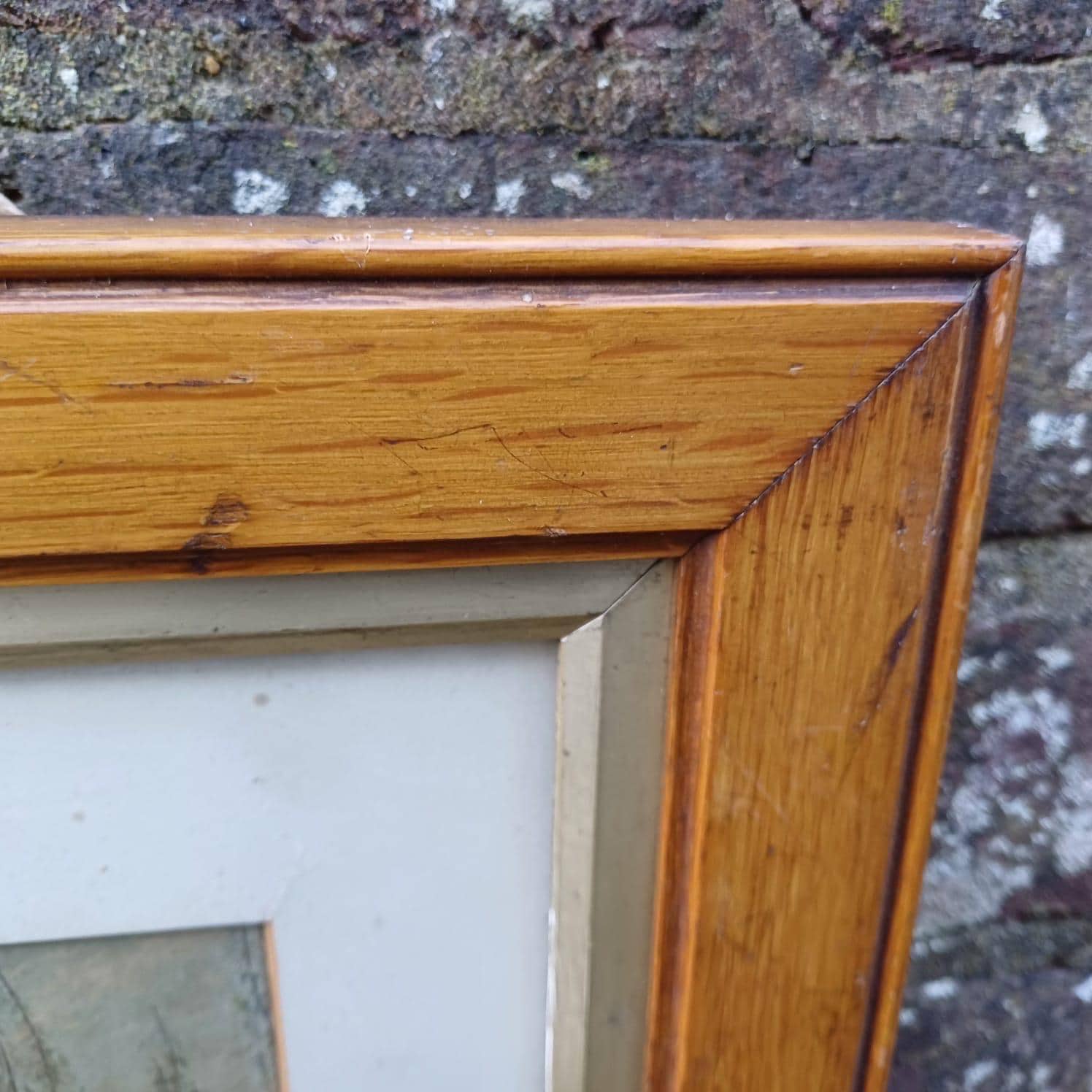 Gorgeous Frame and 1856 Baxter Print The Hop Garden in gorgeous wooden (oak) vintage glazed frame, ready to hand VGC