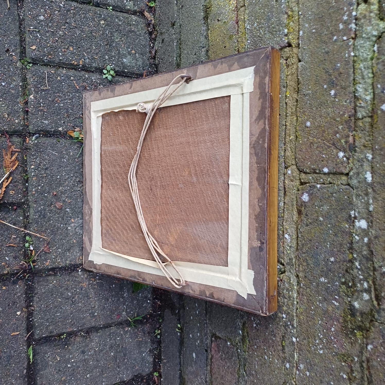 Gorgeous Frame and 1856 Baxter Print The Hop Garden in gorgeous wooden (oak) vintage glazed frame, ready to hand VGC