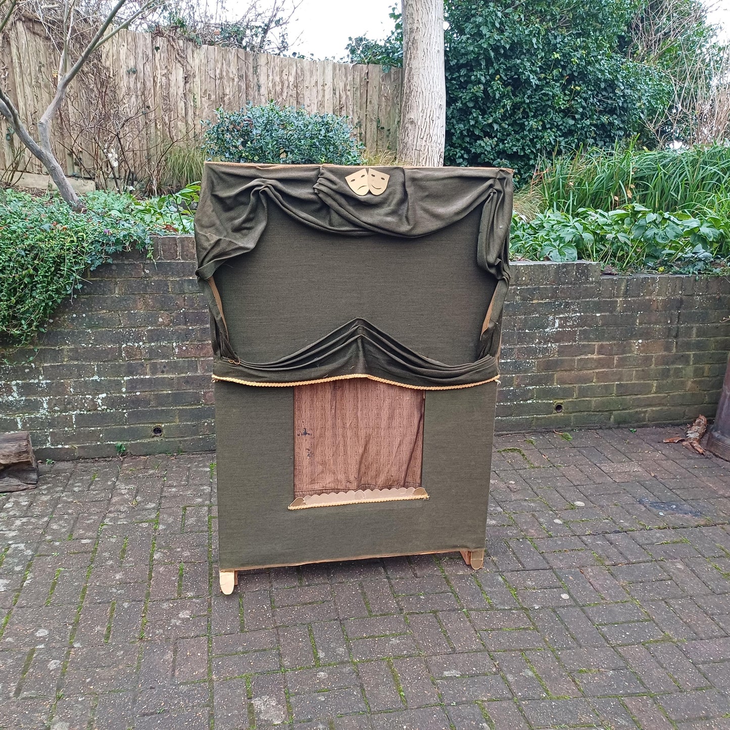 Fantastic Rare and Quirky Large Vintage Folding Puppet Stage 1960s FREE HAND Delivery