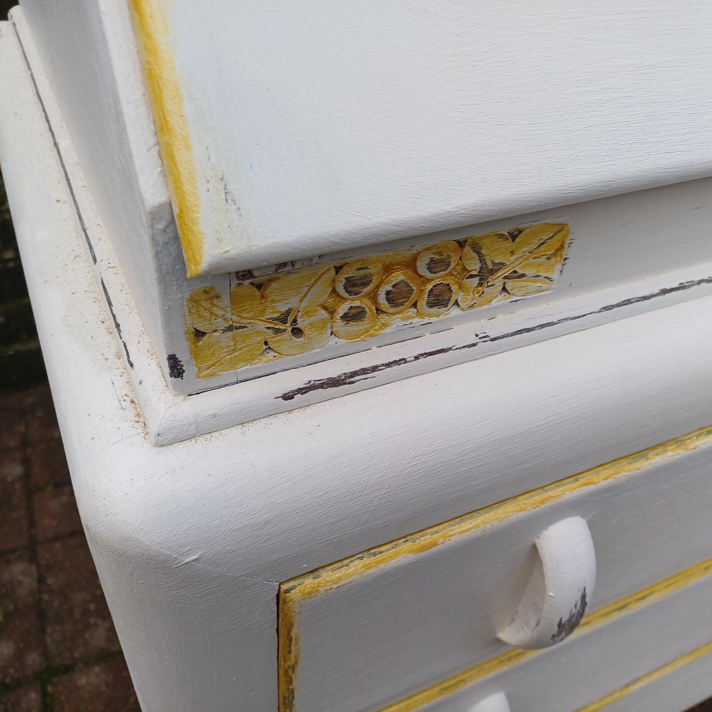 Vintage Retro Style Painted Bureau in Farrow and Ball Desk Chest of Drawers. Restored and Hand Finished FREE HAND Delivery