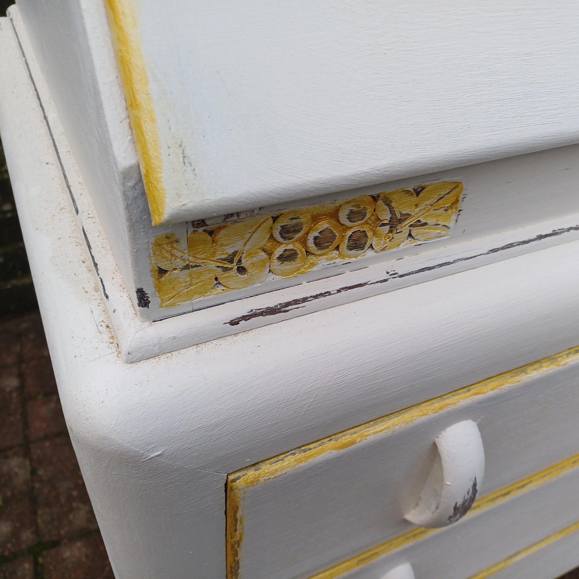 Vintage Retro Style Painted Bureau in Farrow and Ball Desk Chest of Drawers. Restored and Hand Finished FREE HAND Delivery