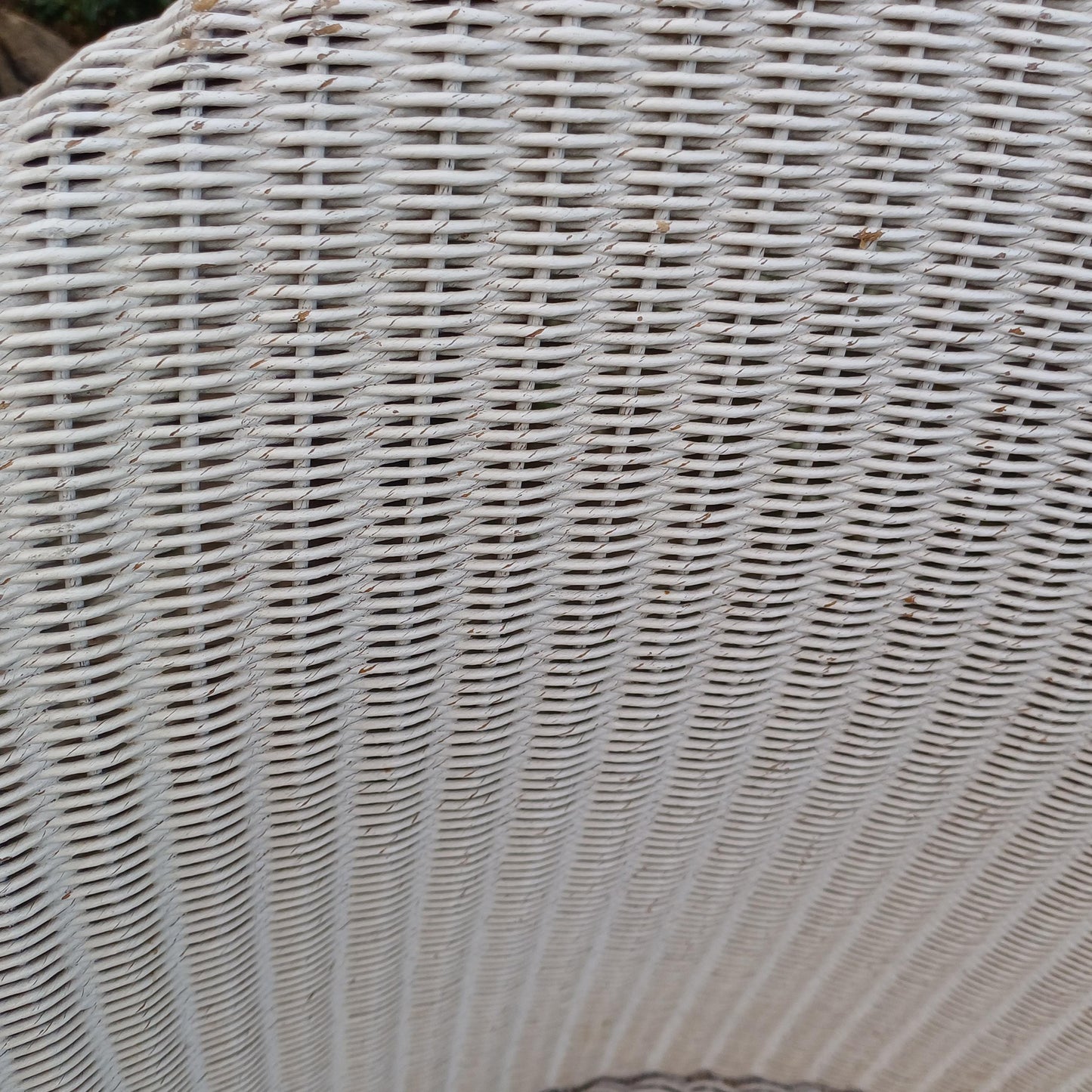 Lloyd Loom Mid Century White Wicker Cocktail Basket Weave Chair, on black metal legs, labelled