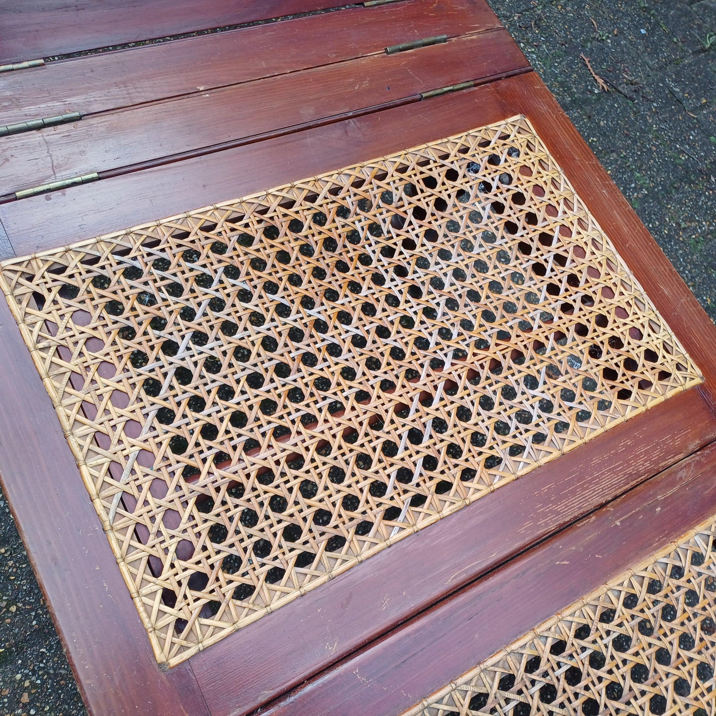 Amazing Victorian Hardwood and Can Adjustable Campaign Day Bed FREE HAND Delivery