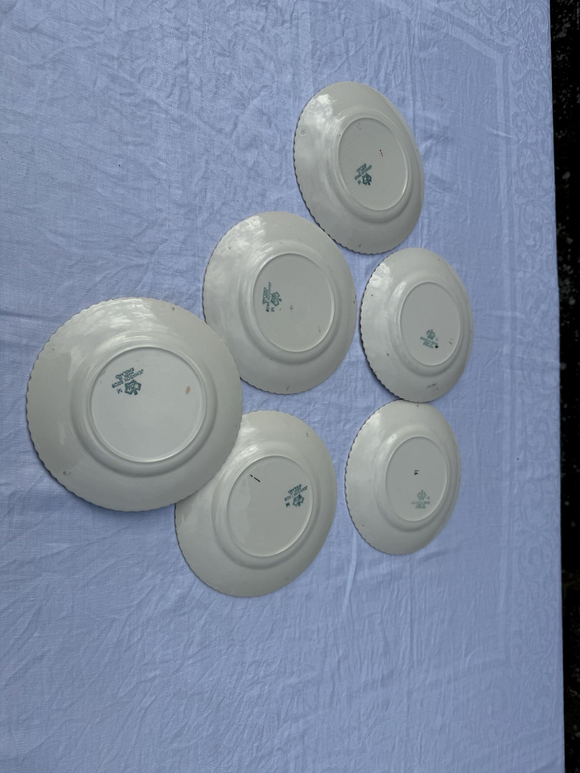 Vintage Tea Service by Johnson Bros, Old English China Floral, Cups Saucers Side Plates Milk Jug Bowl Cake Plate - super tea set 31 pieces