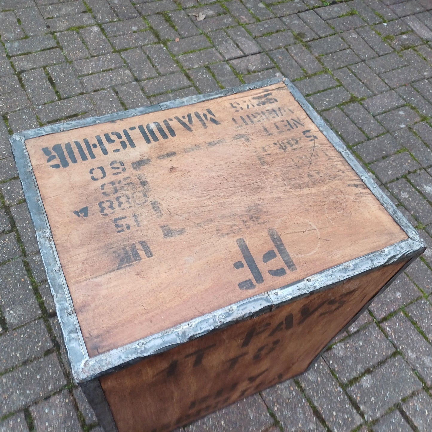 Upcycled Vintage Indian Tea Chest – Unique Rustic Storage, Planter, or Side Table