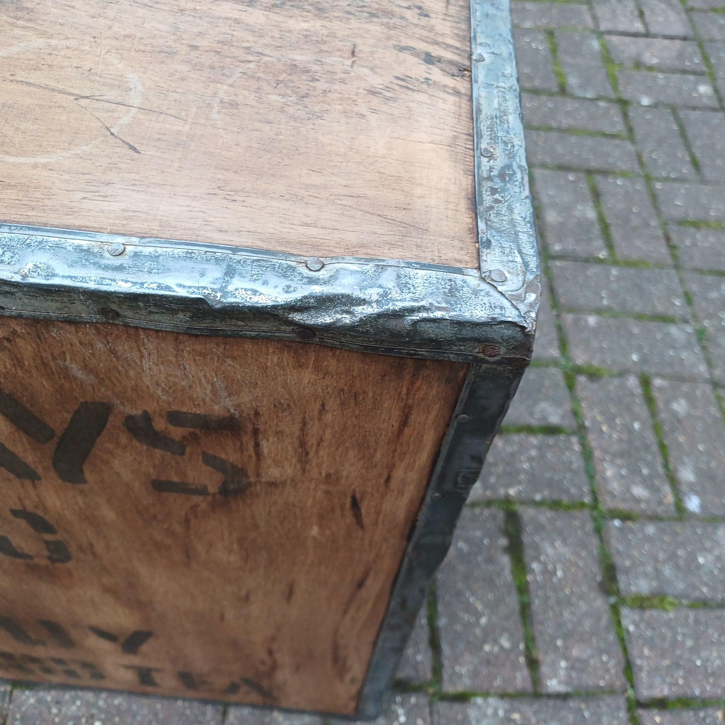 Upcycled Vintage Indian Tea Chest – Unique Rustic Storage, Planter, or Side Table
