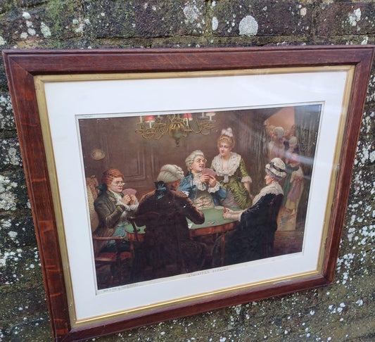 quality antique wooden glazed frame housing an original pears soap advertisement poster. 1908 poster