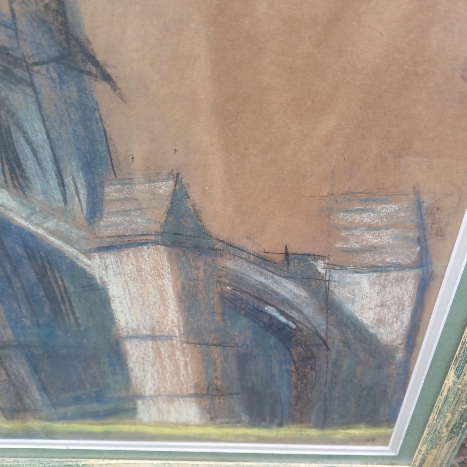 Vintge original Cathedral Pastel by Shirley Rothera (1936-2017) - British contemporary artist