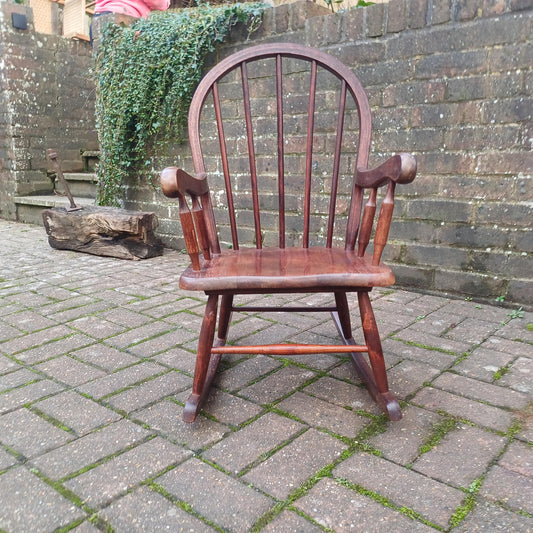 Vintage 70s or 80s Child Rocking Chair Nursery Decoration