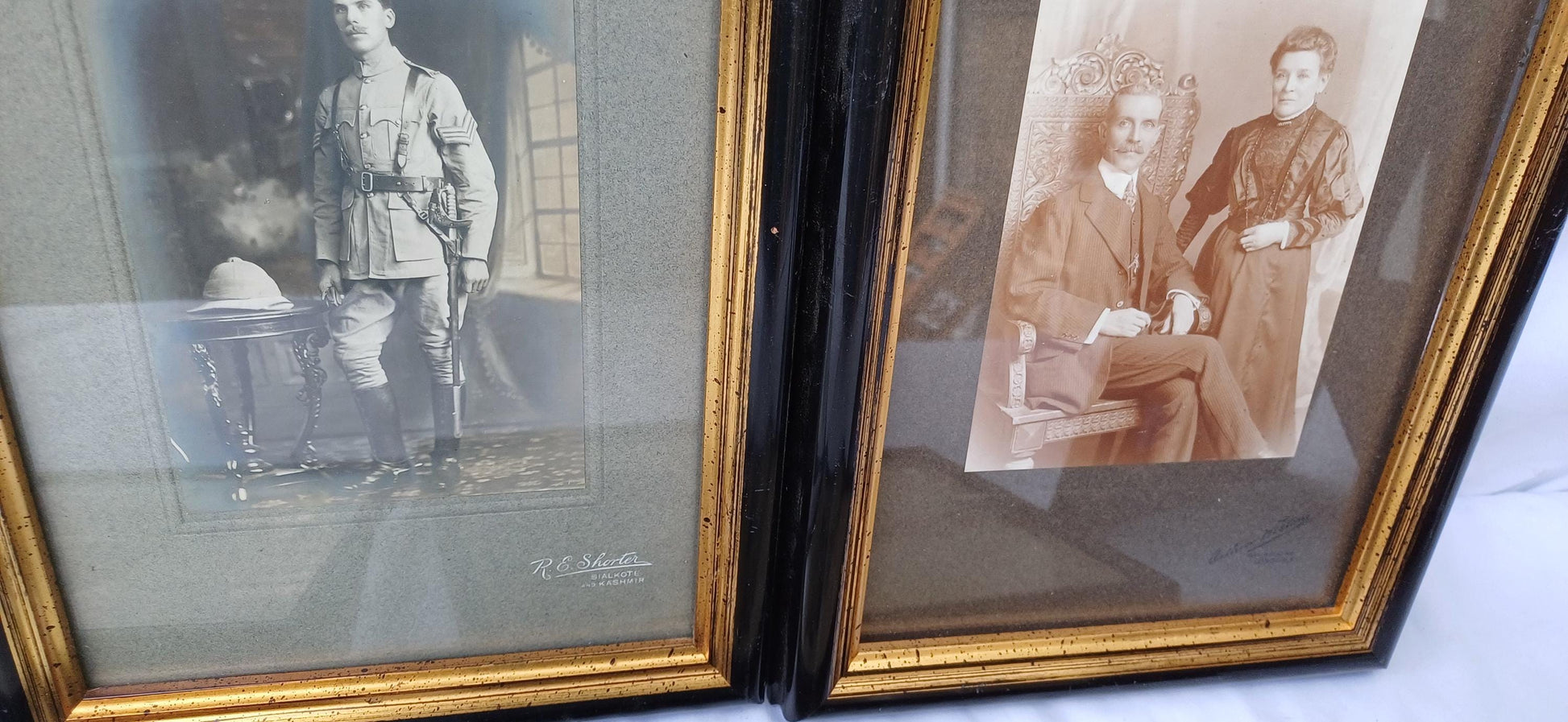 Collection of 6 Vintage Black Gold Pictures Prints Frames Framing Glazed with Boarded Backings Frame Photo Artist Upcycling Project.