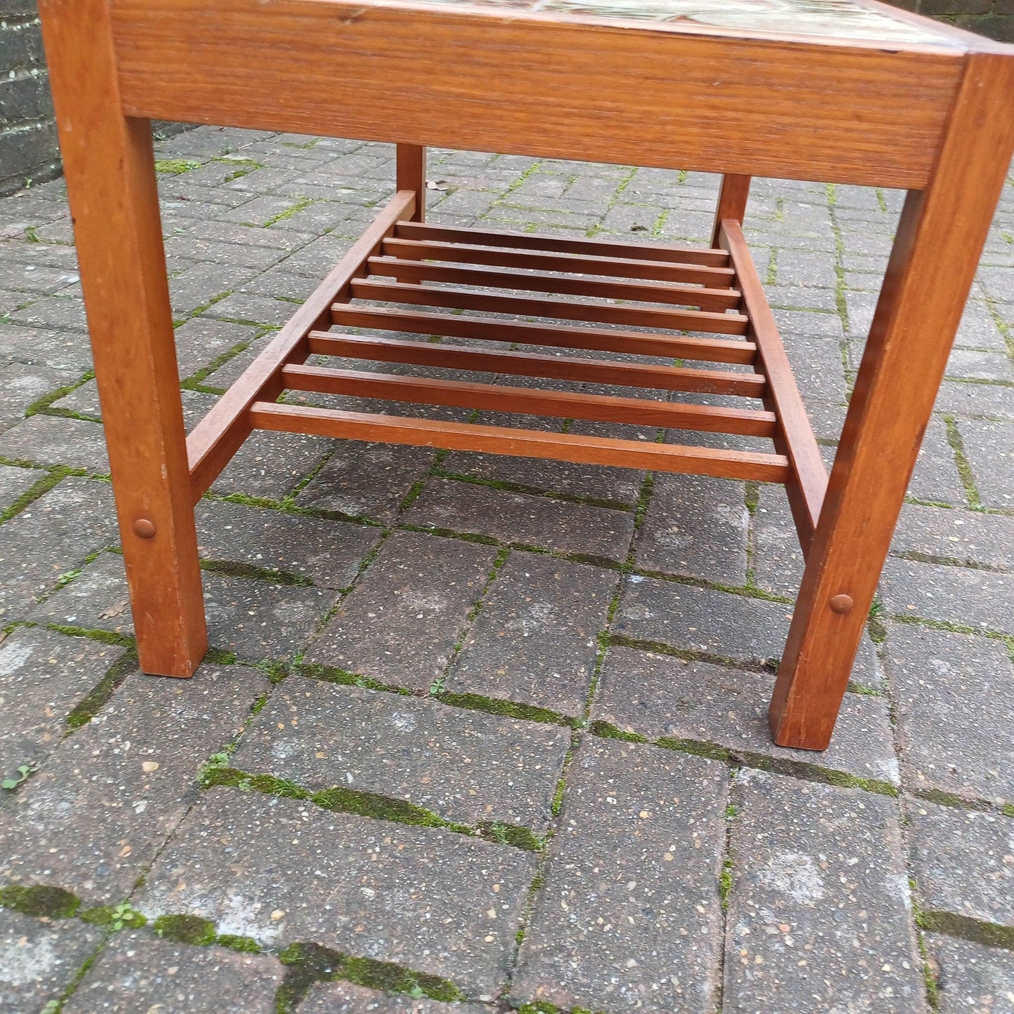 Made in Denmark Vintage Retro Mid-Century Tile Top Coffee Table with Magazine Rack Platform FREE HAND Delivery