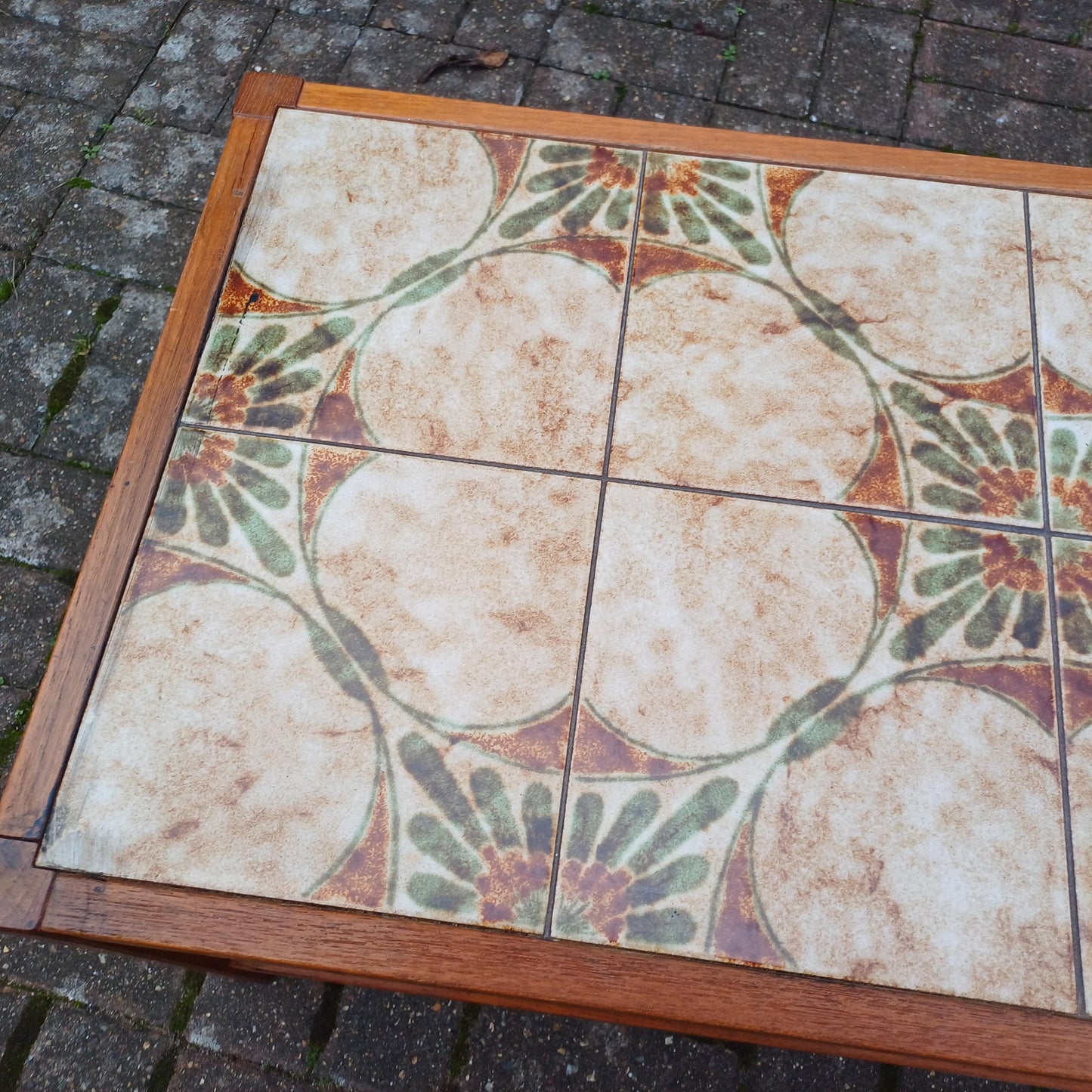 Made in Denmark Vintage Retro Mid-Century Tile Top Coffee Table with Magazine Rack Platform FREE HAND Delivery