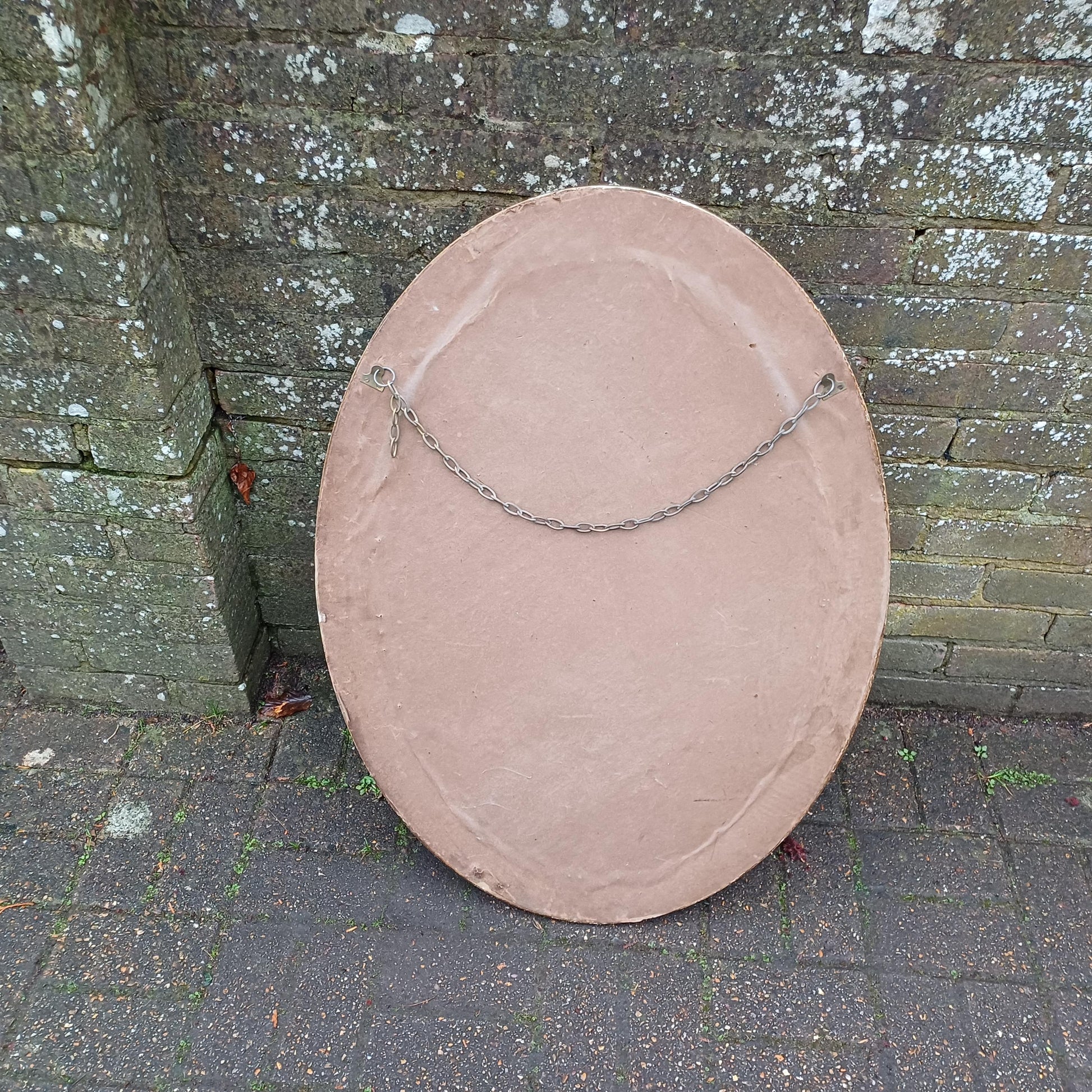 Huge Imposing Gold Gilt Vintage Late Victorian Oval Mirror FREE HAND Delivery.