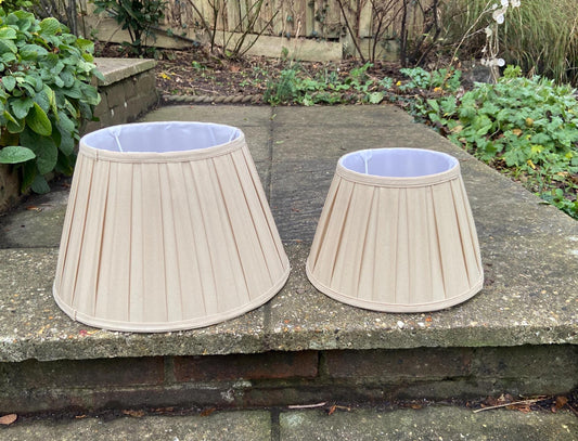 matching lined vintage pleated shades in Empire shape