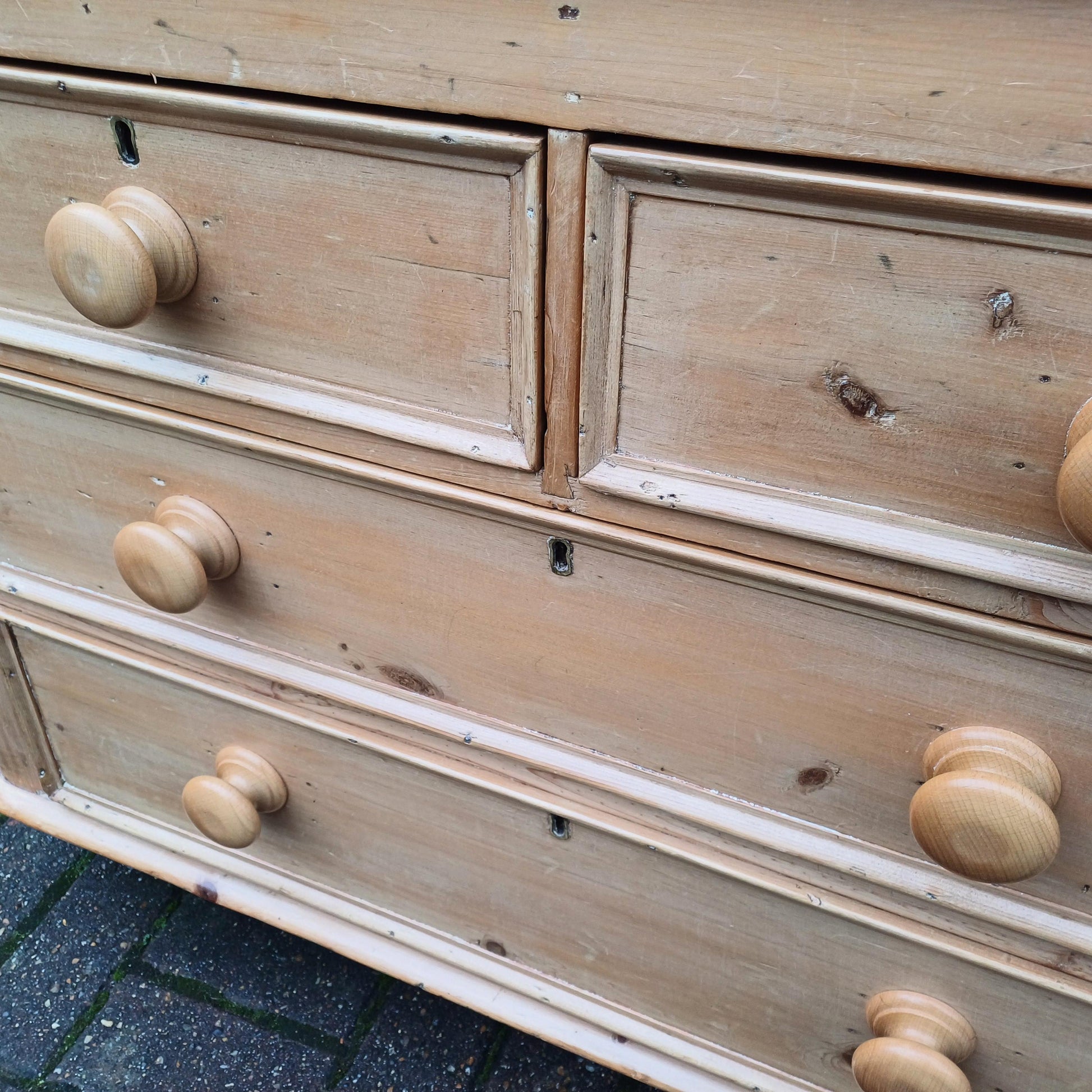 An Outstanding Victorian Stripped Pine Chest of Drawers Dressing Table Adjustable Mirror Tough Finish FREE HAND Delivery