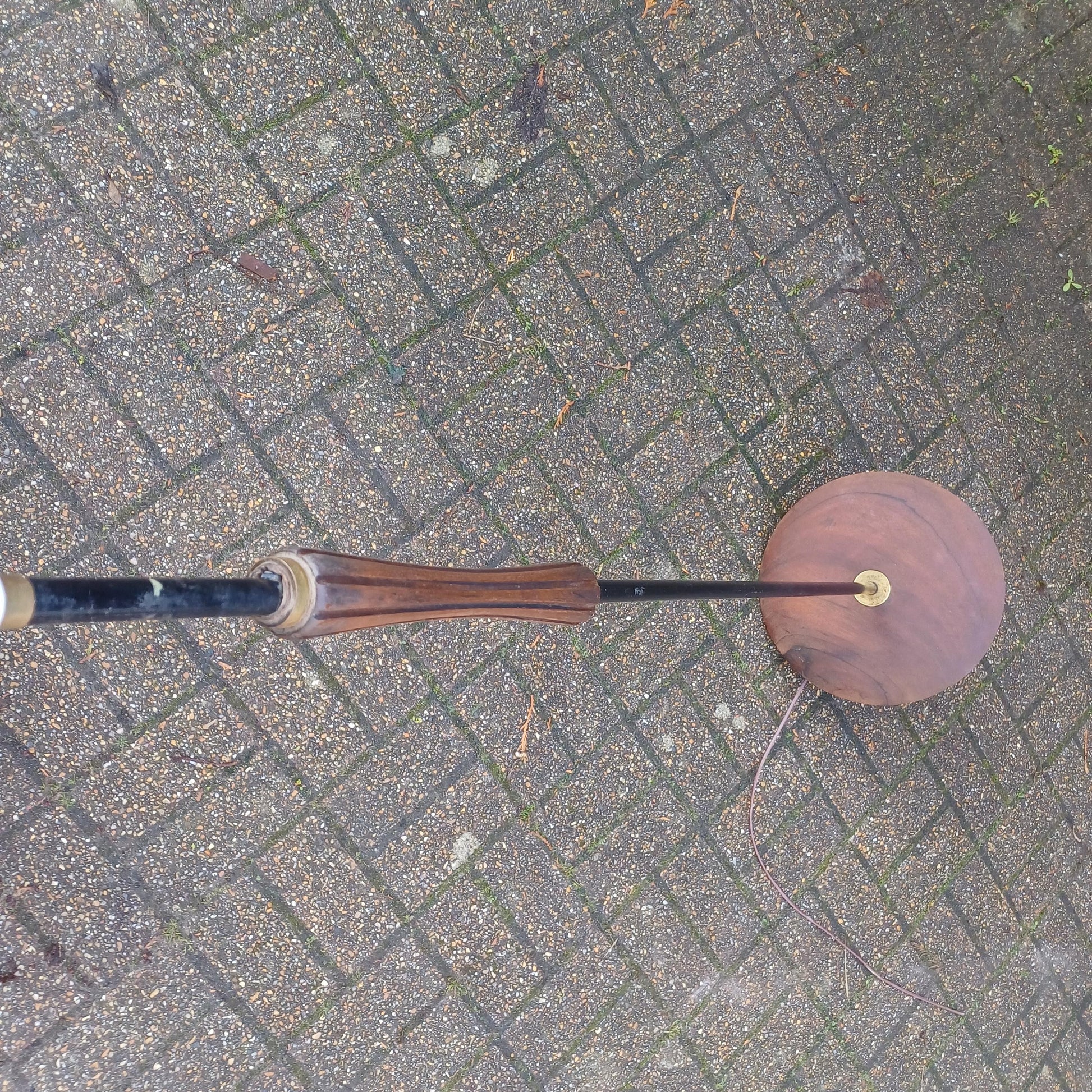 Classic Retro 1950s Teak and Metal Standard Lamp – Vintage Mid Century Chic FREE HAND Delivery