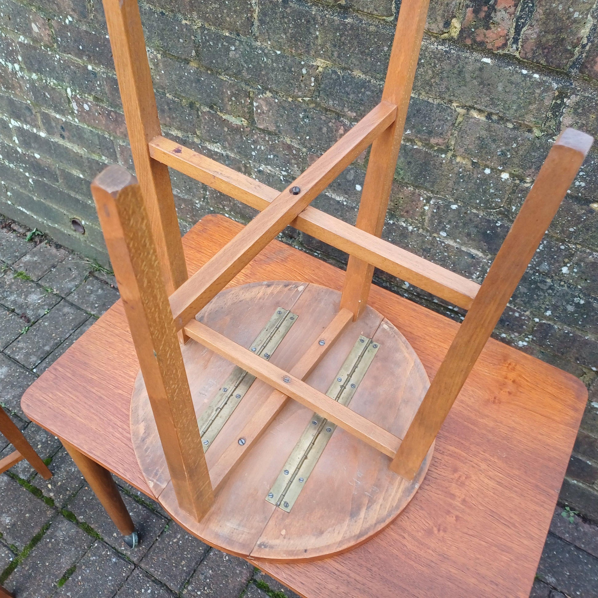 Iconic Danish Teak Vintage Retro Poul Hundevad Coffee Table on Castors Bedside Side Occasional. Nest with Four Auxiliary Folding Tables.