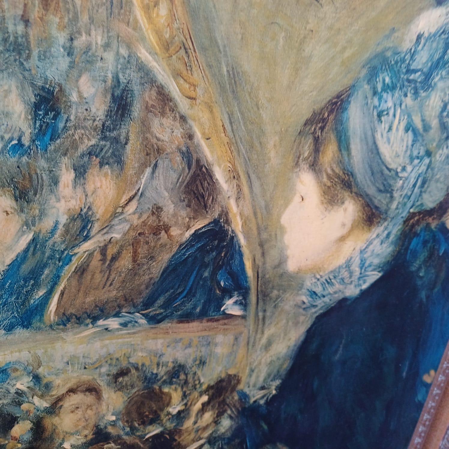 Renoir Vintage Print in Gorgeous Vintage Frame - At The Theatre / First Outing - excellent find