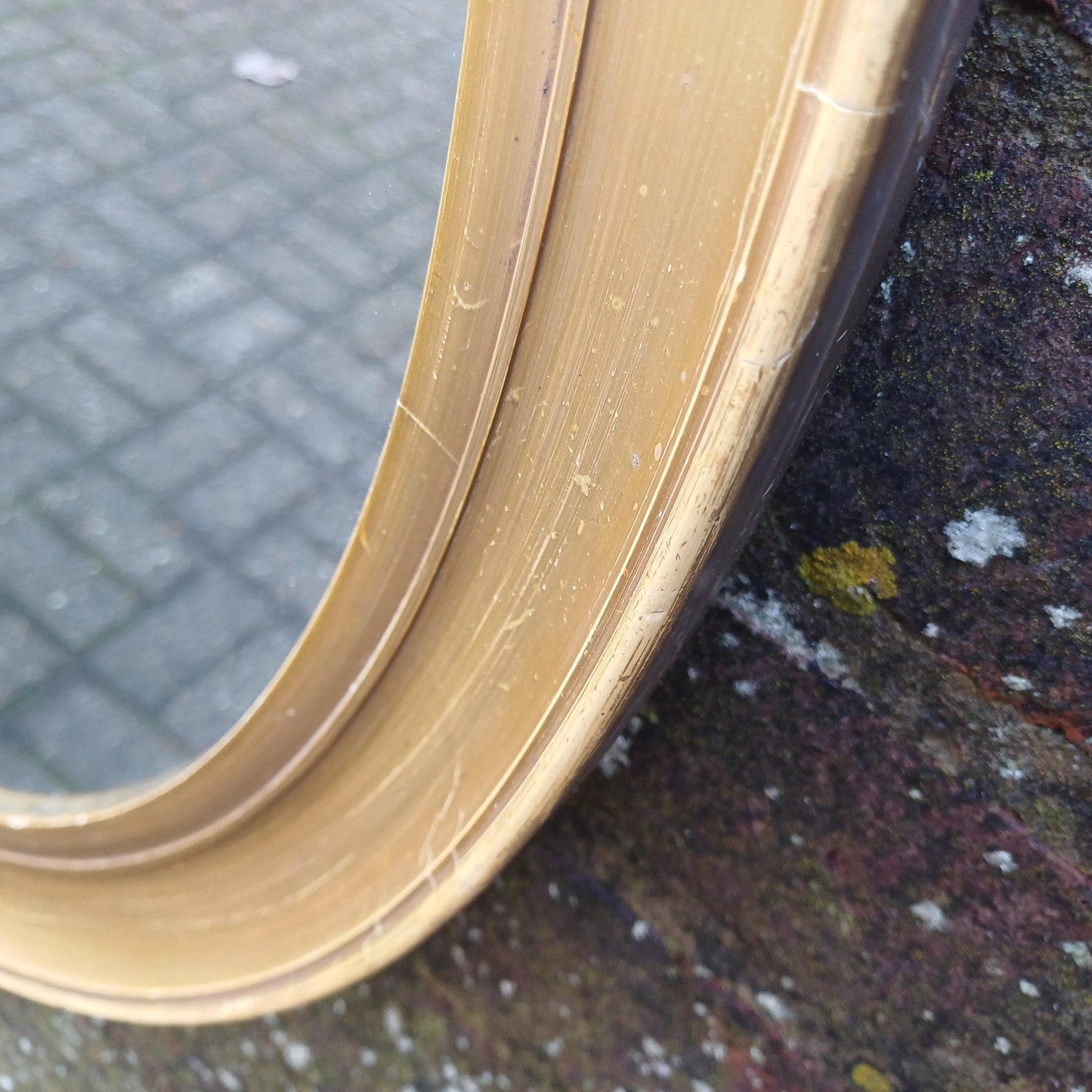 Large Vintage Oval Gold Gilt Wall Mirror