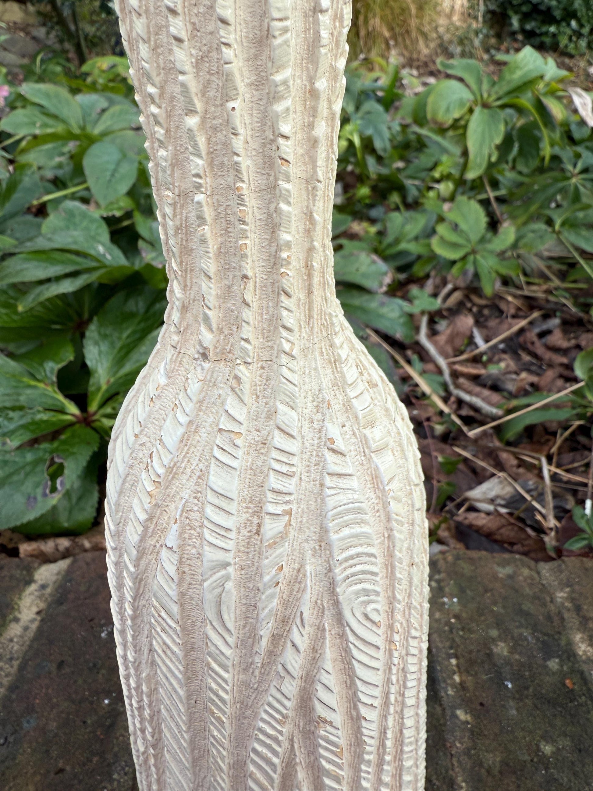 1970s Retro Bottle Shape Table Lamp - wood effect design - working - 40cm tall