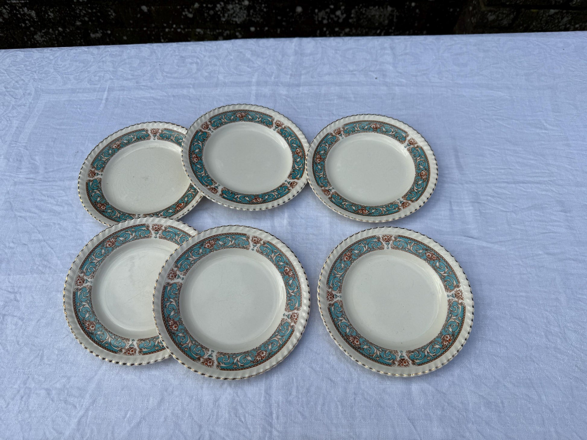 Vintage Tea Service by Johnson Bros, Old English China Floral, Cups Saucers Side Plates Milk Jug Bowl Cake Plate - super tea set 31 pieces