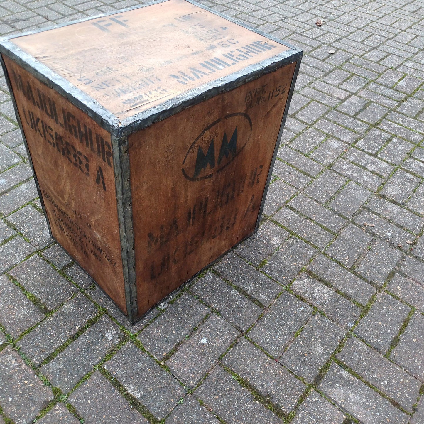 Upcycled Vintage Indian Tea Chest – Unique Rustic Storage, Planter, or Side Table