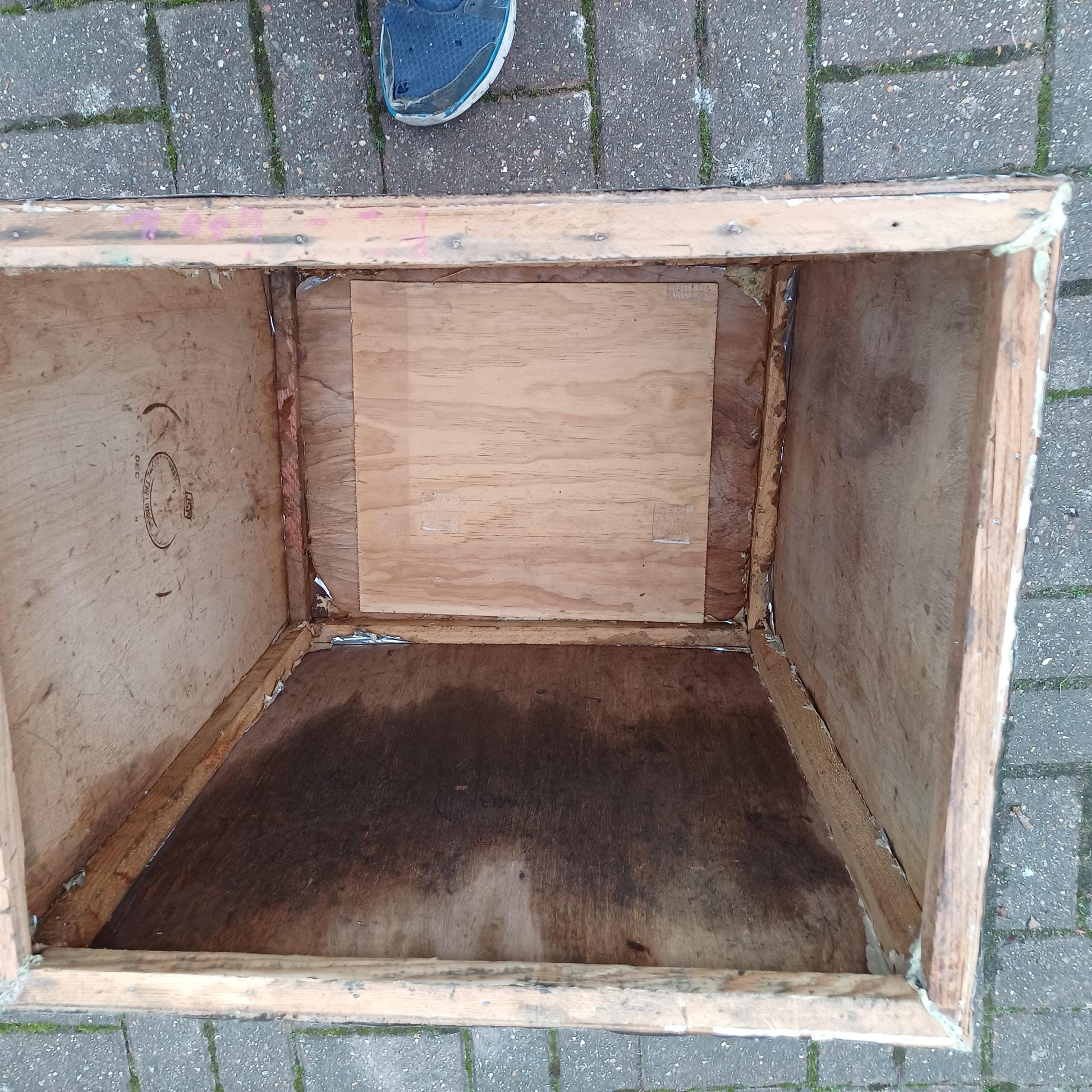 Upcycled Vintage Indian Tea Chest – Unique Rustic Storage, Planter, or Side Table