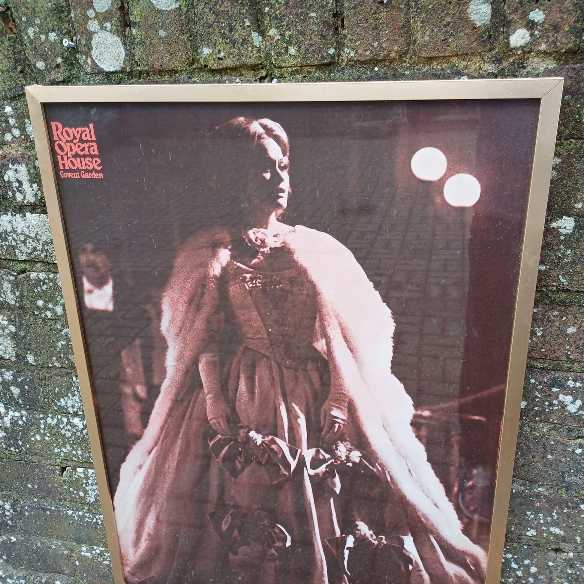 1977 Vintage Opera Poster of Dame Kiri Te Kanawa in Arabella at The Royal Opera House, in retro vintage metal frame - large retro poster