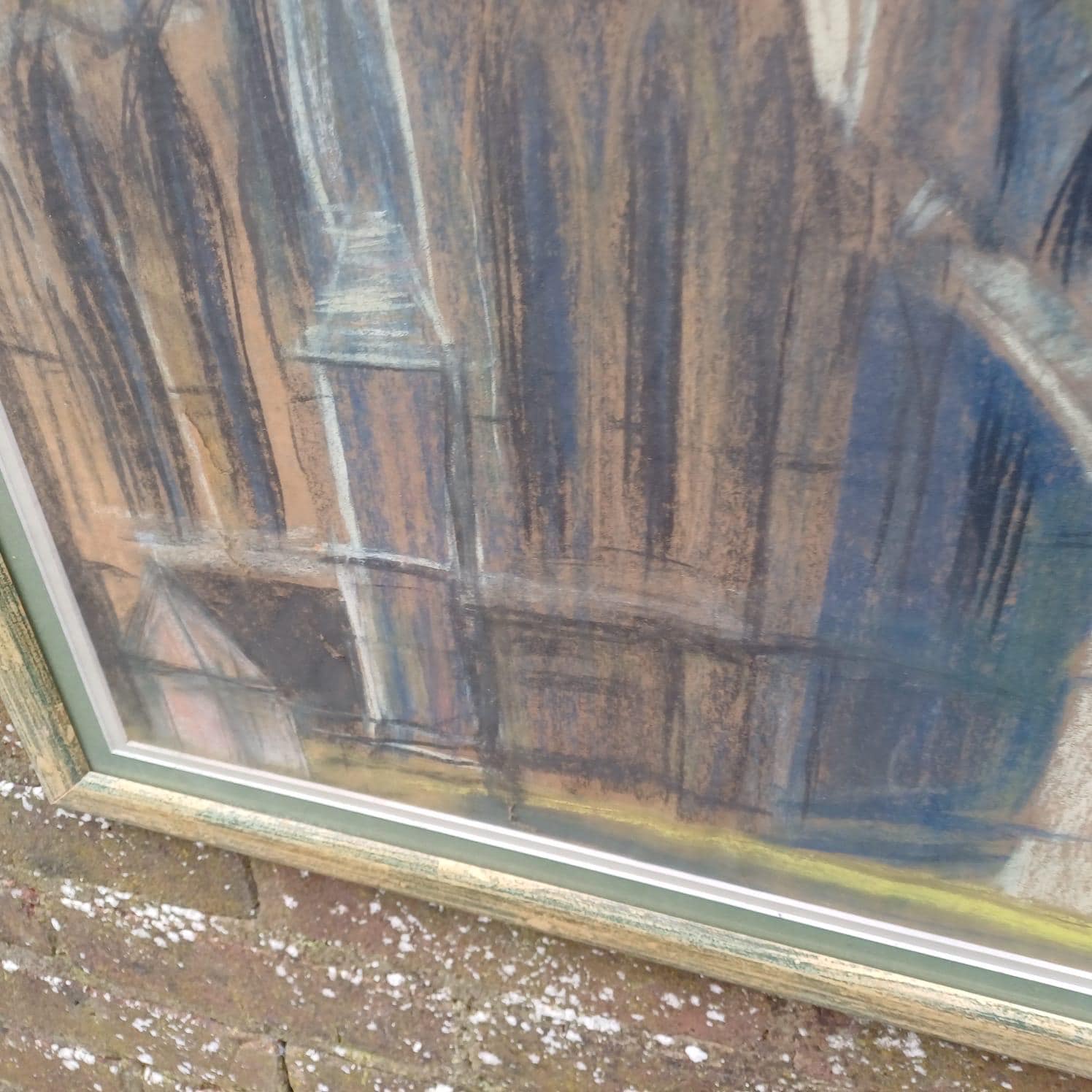 Vintge original Cathedral Pastel by Shirley Rothera (1936-2017) - British contemporary artist