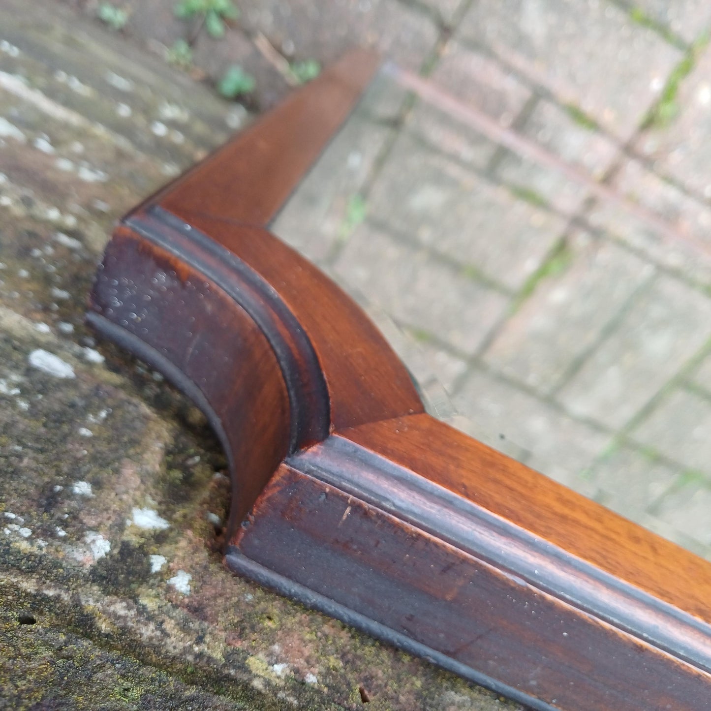 Large Imposing Vintage Mahogany Quality Wall Mirror FREE HAND Delivery
