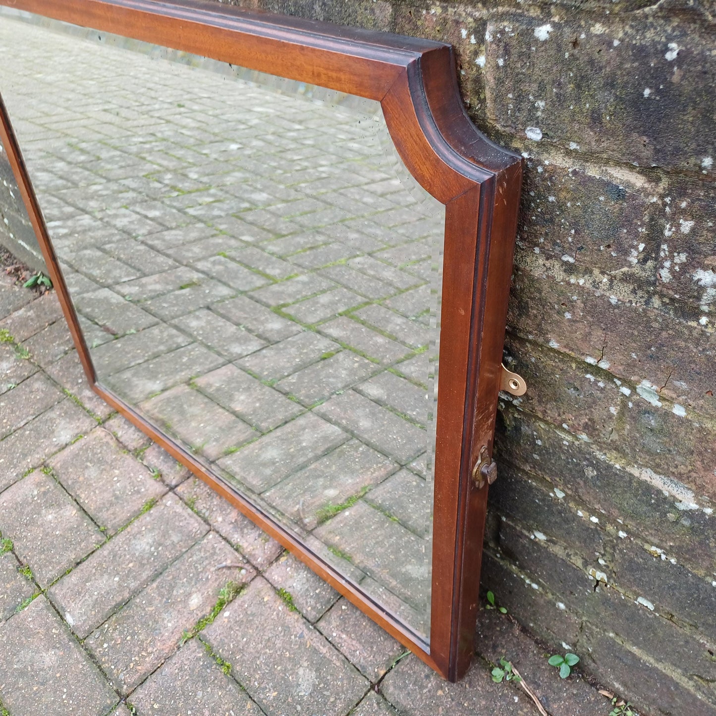 Large Imposing Vintage Mahogany Quality Wall Mirror FREE HAND Delivery