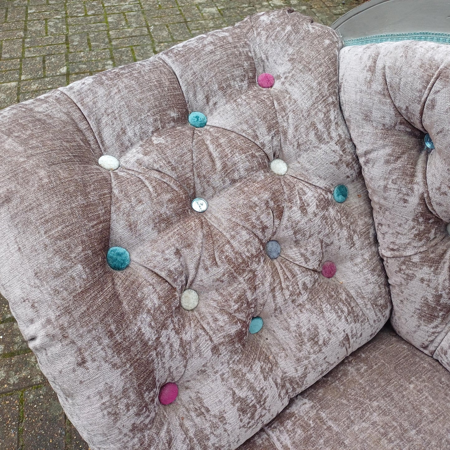 Grand Imposing Top Quality Bespoke Upcycled Vintage Painted and re-Upholstered Chaise Longue FREE HAND Delivery