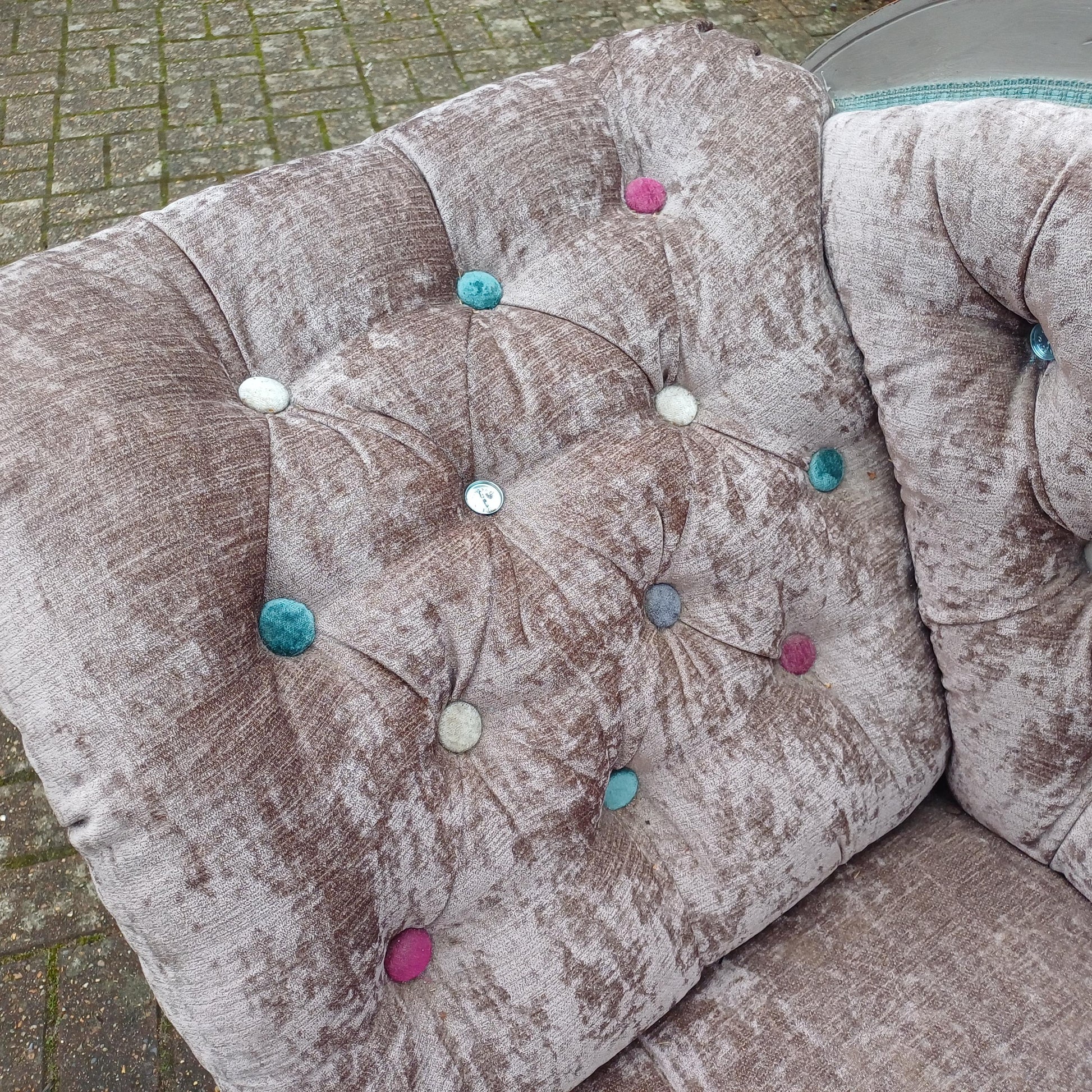 Grand Imposing Top Quality Bespoke Upcycled Vintage Painted and re-Upholstered Chaise Longue FREE HAND Delivery