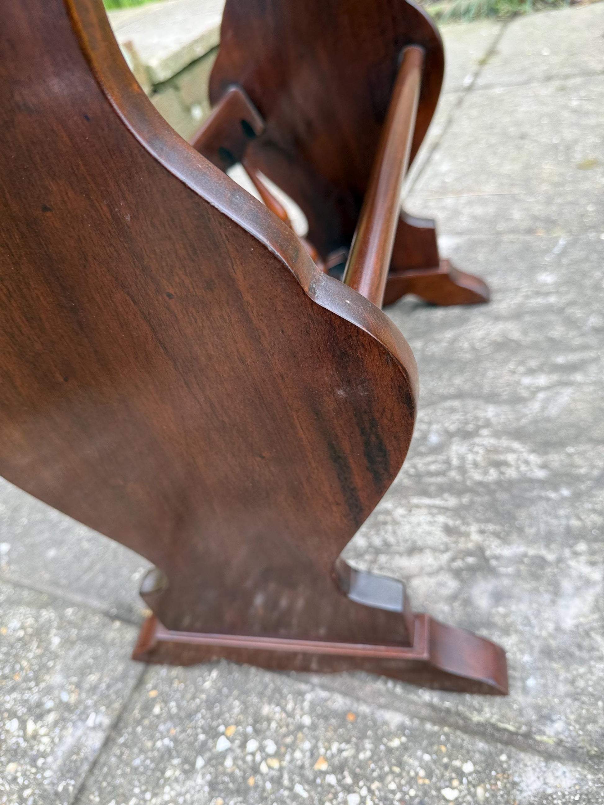 Classic 1980s Vintage Magazine Rack and End Table - vintage basket, vintage storage, vintage rack, coffee table, vintage rack
