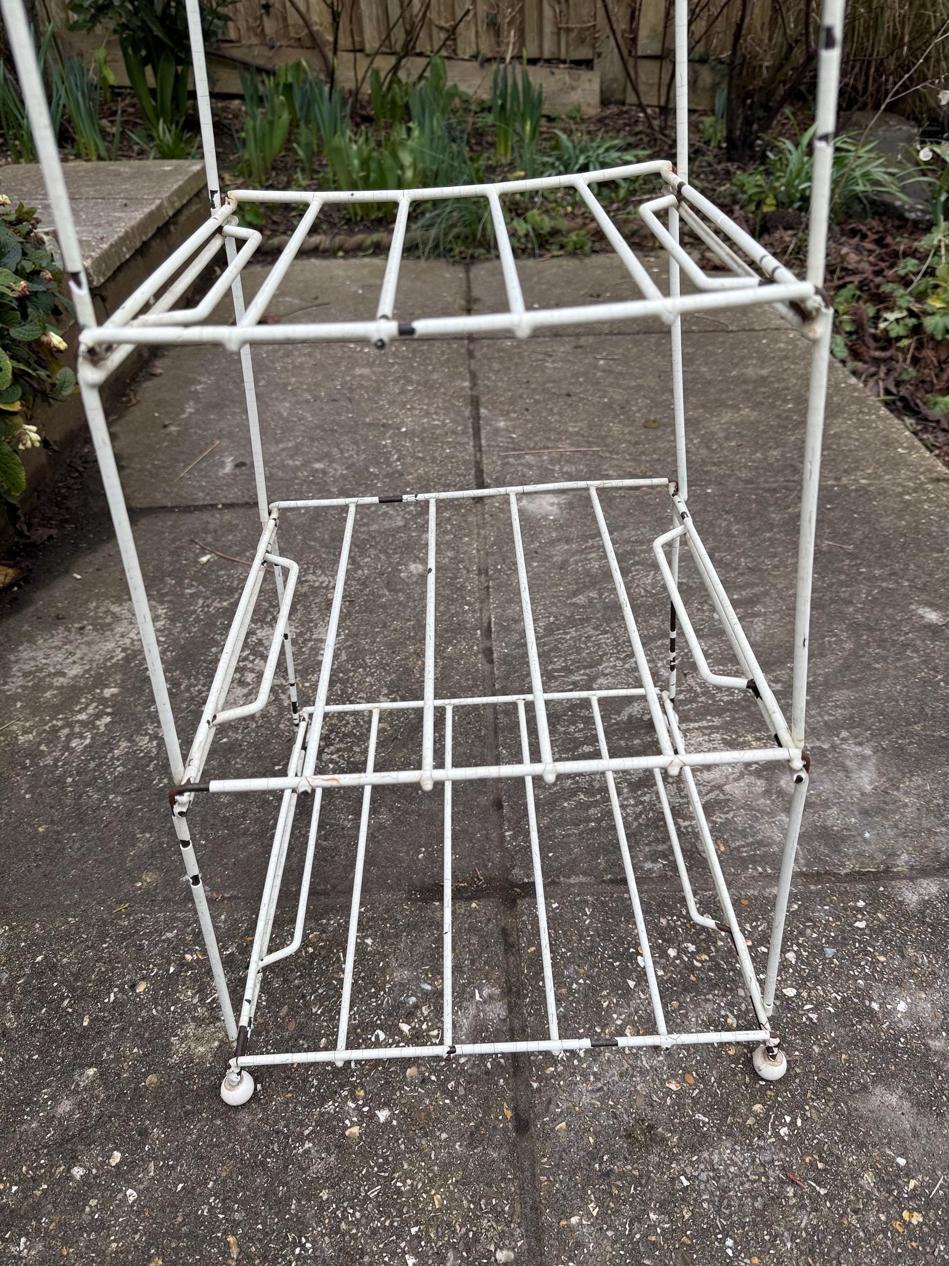 Vintage retro Kitchen Stand - pot stand, metal pot holder, vintage stand, metal storage, retro stand, vintage kitchen, vintage plant stand