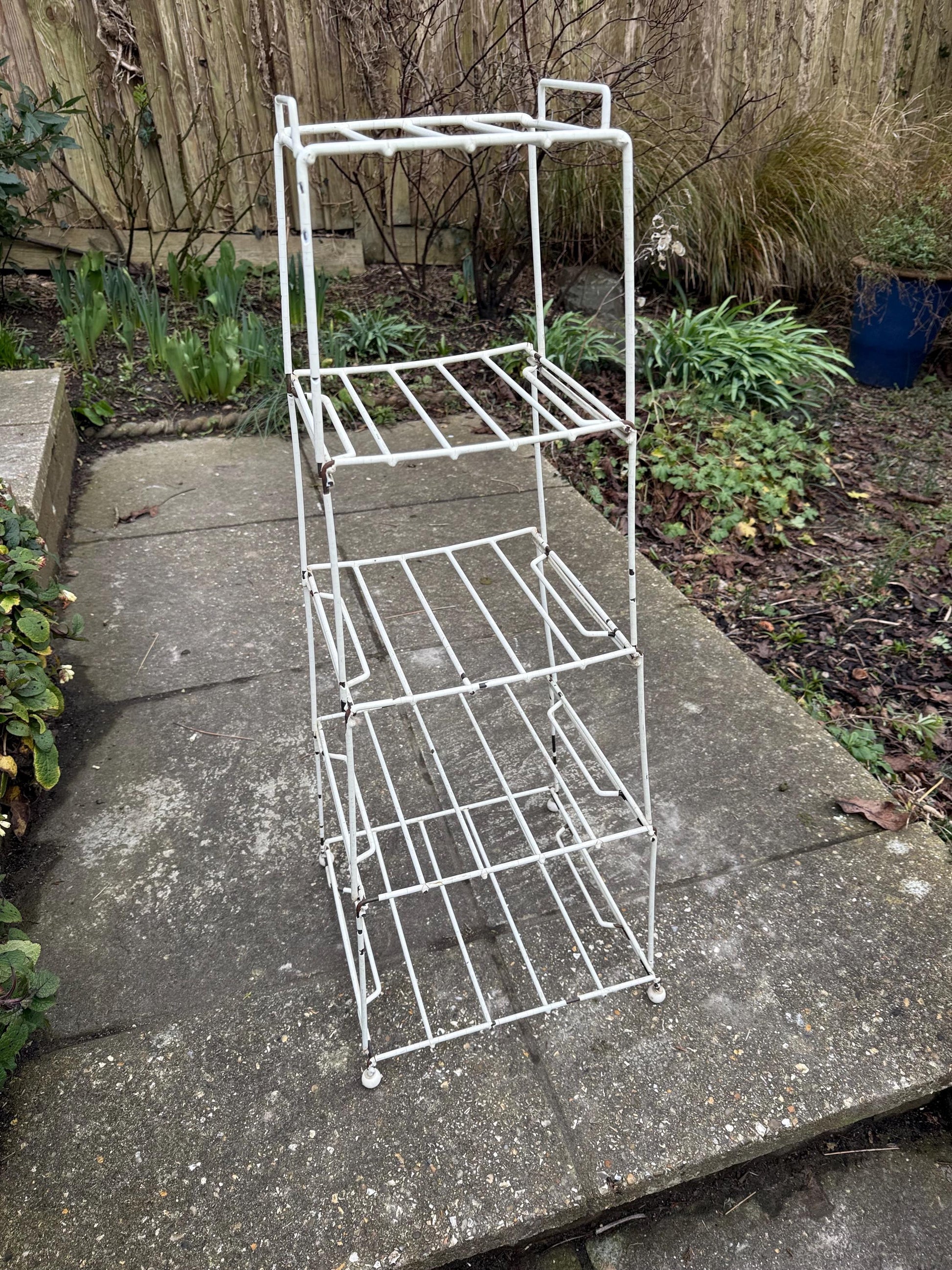 Vintage retro Kitchen Stand - pot stand, metal pot holder, vintage stand, metal storage, retro stand, vintage kitchen, vintage plant stand