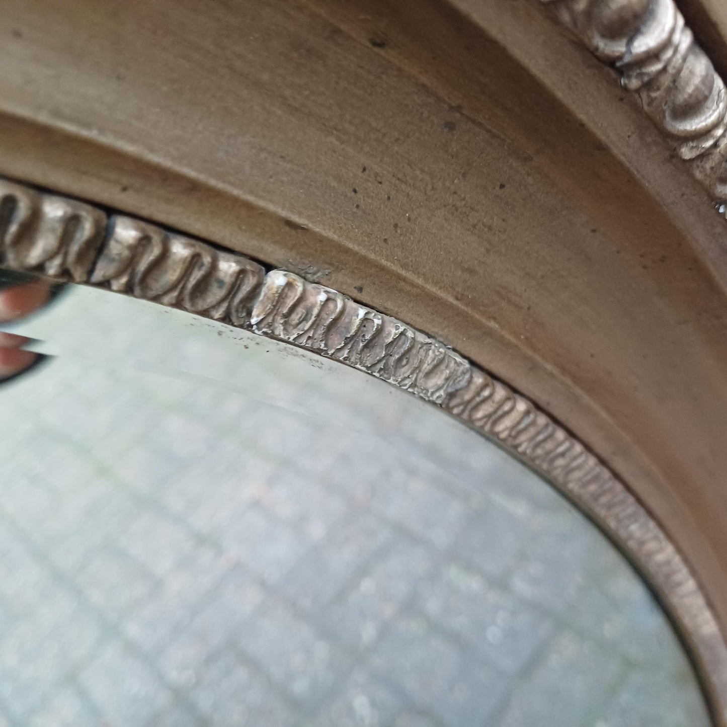 Huge Imposing Gold Gilt Vintage Late Victorian Oval Mirror FREE HAND Delivery.