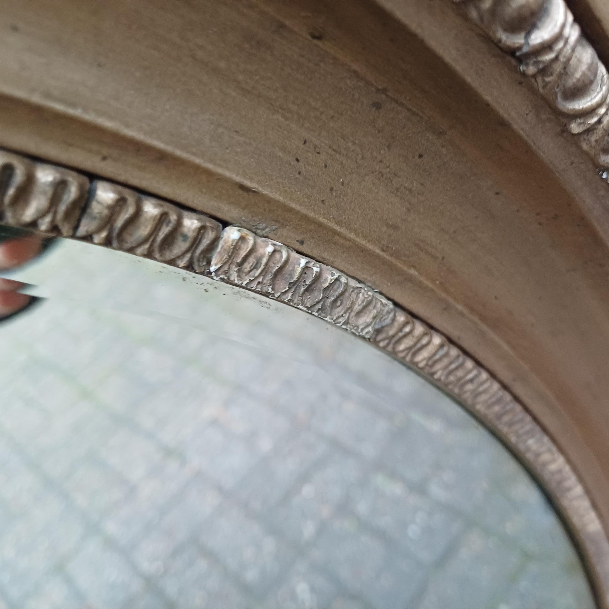 Huge Imposing Gold Gilt Vintage Late Victorian Oval Mirror FREE HAND Delivery.