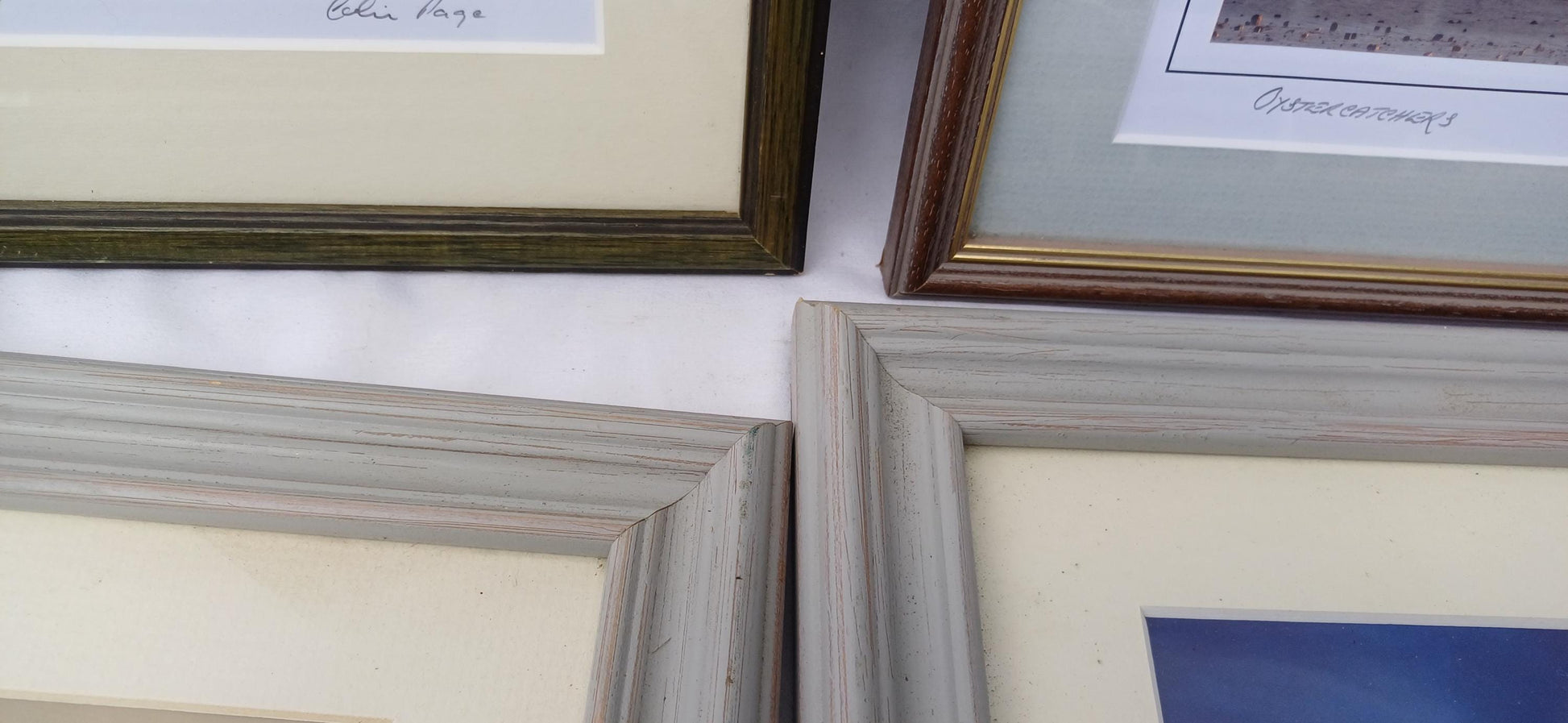 6 Collection of Vintage Pictures Picture Frames Framing Glazed Boarded Backings Frame Photo Artist Upcycling Project. Colin Page. Birds