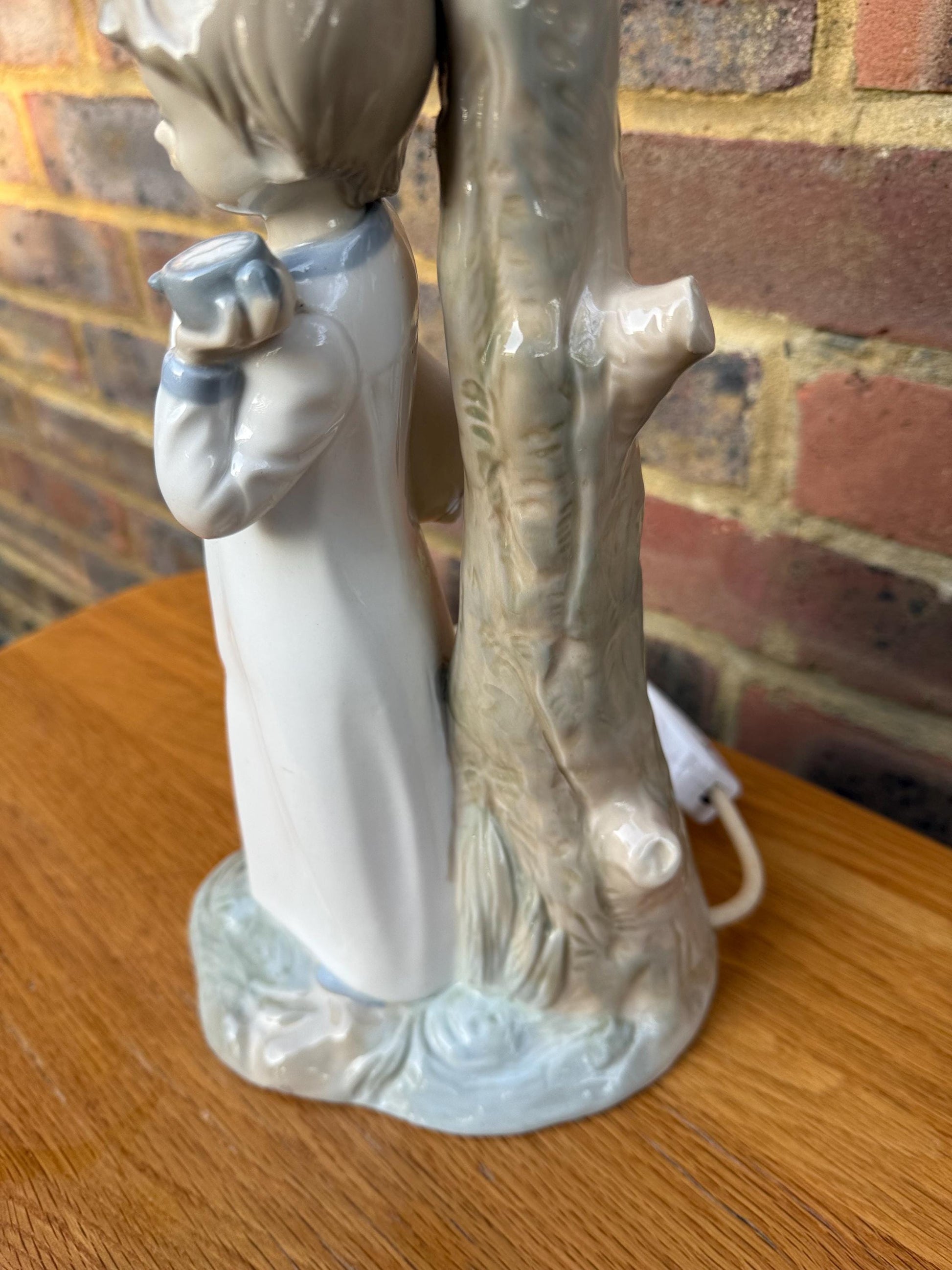 Vintage Lladro Bedtime Table Lamp - Nursery, Child's Room, Bedroom Table Lamp of sleeping boy, Going to Bed, Working, VGC