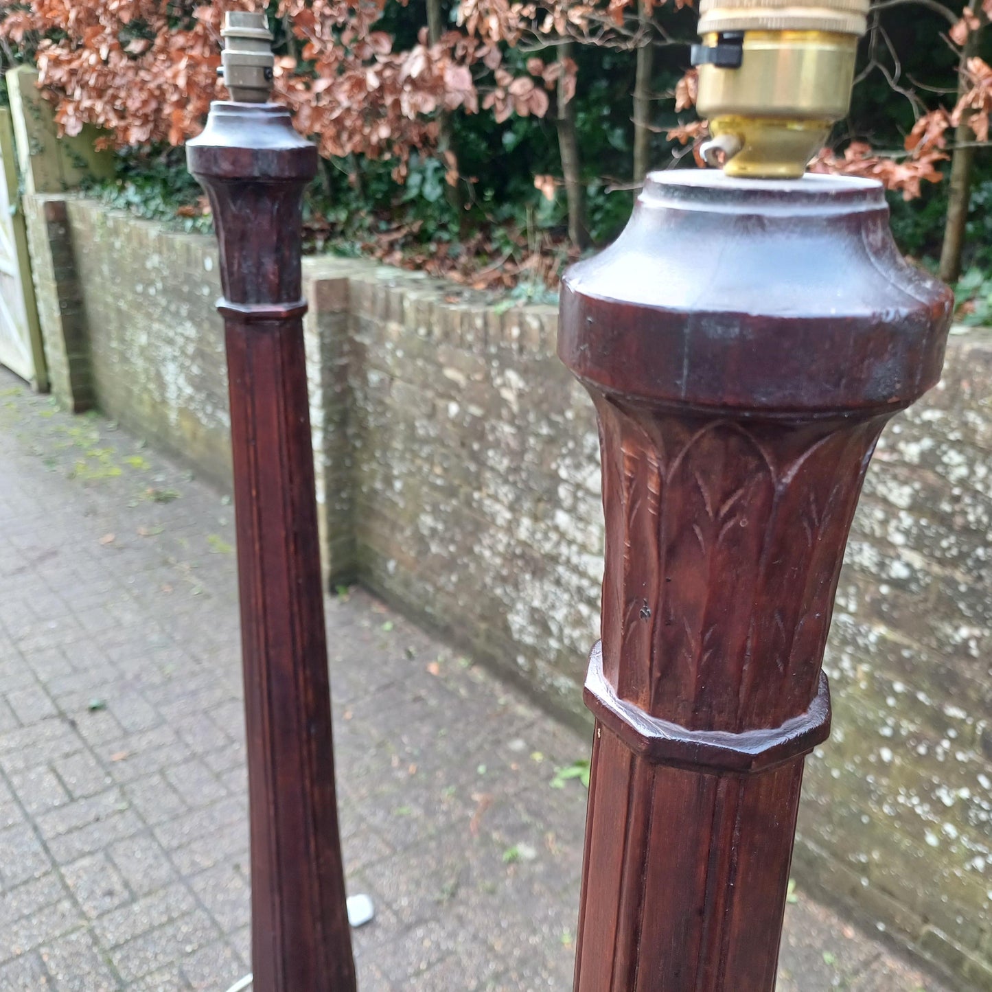 Rare & Elegant Pair of Late Victorian/Edwardian Working Standard Lamps Statement Pieces FREE HAND Delivery