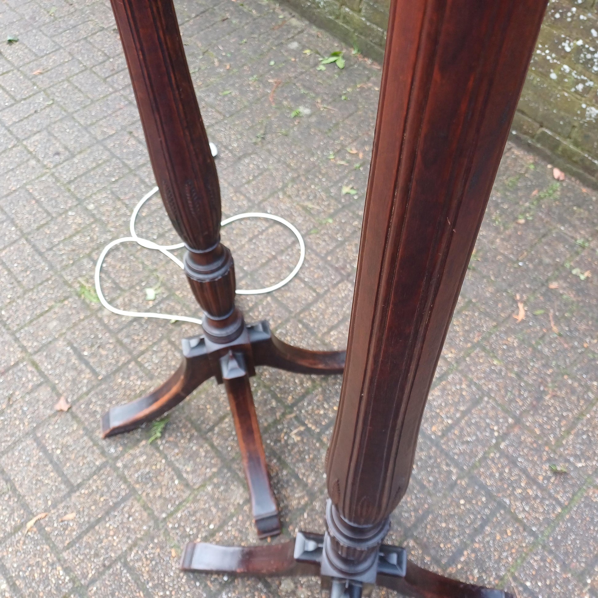 Rare & Elegant Pair of Late Victorian/Edwardian Working Standard Lamps Statement Pieces FREE HAND Delivery