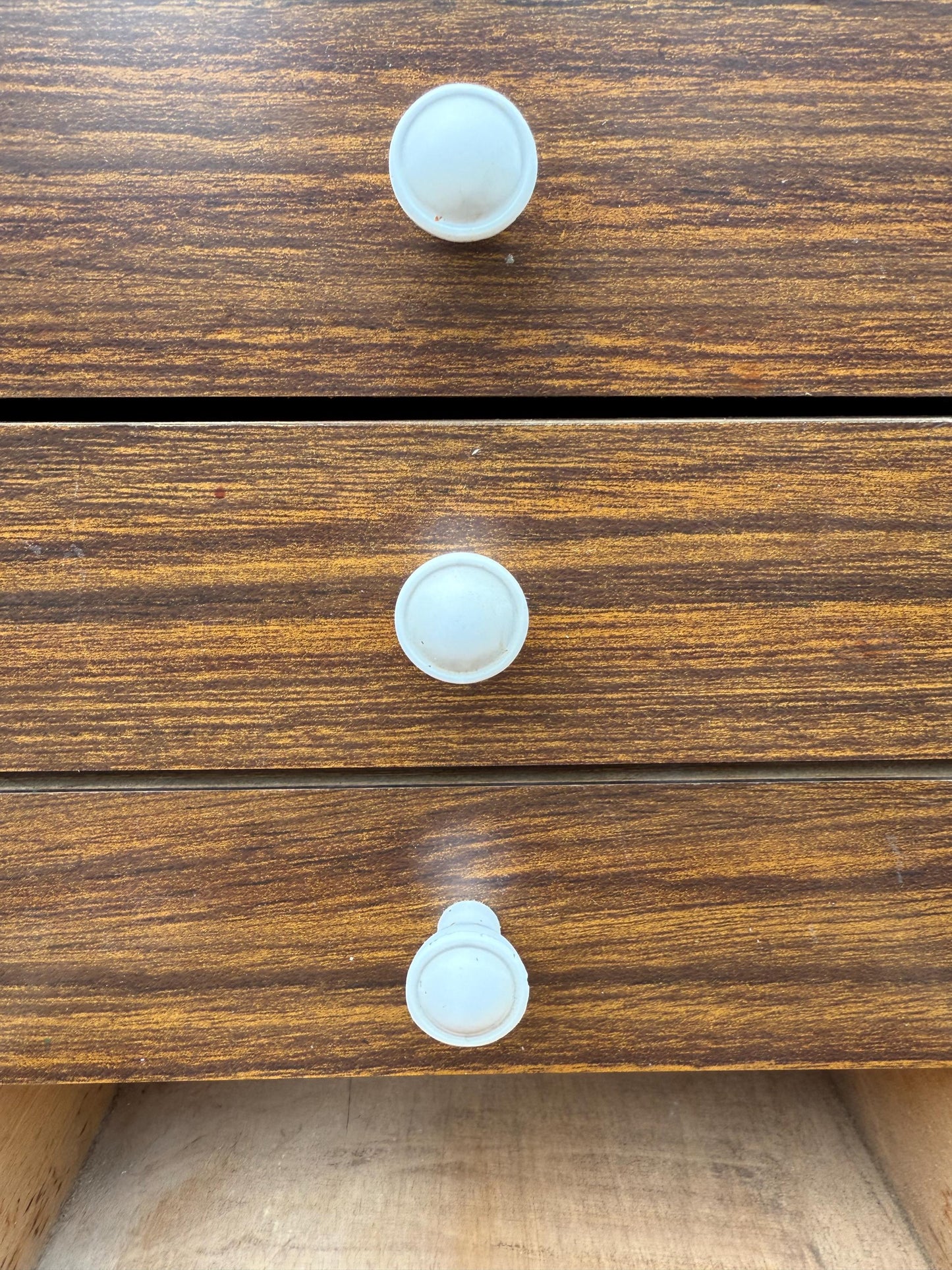 Smashing Formica Retro Drawers - small storage unit for a counter, bench or desk. Small item storage office, desk, sew, garage storage, lego