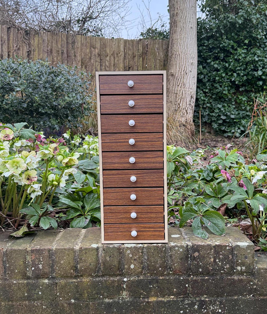 formica retro storage drawers. office, desk, garage storage drawers. retro drawers