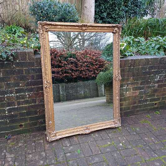 Huge Imposing and Intricate Detailed Victorian Gold Gold Framed Mirror FREE HAND Delivery 136 x 102 cm Will Hang Either Way