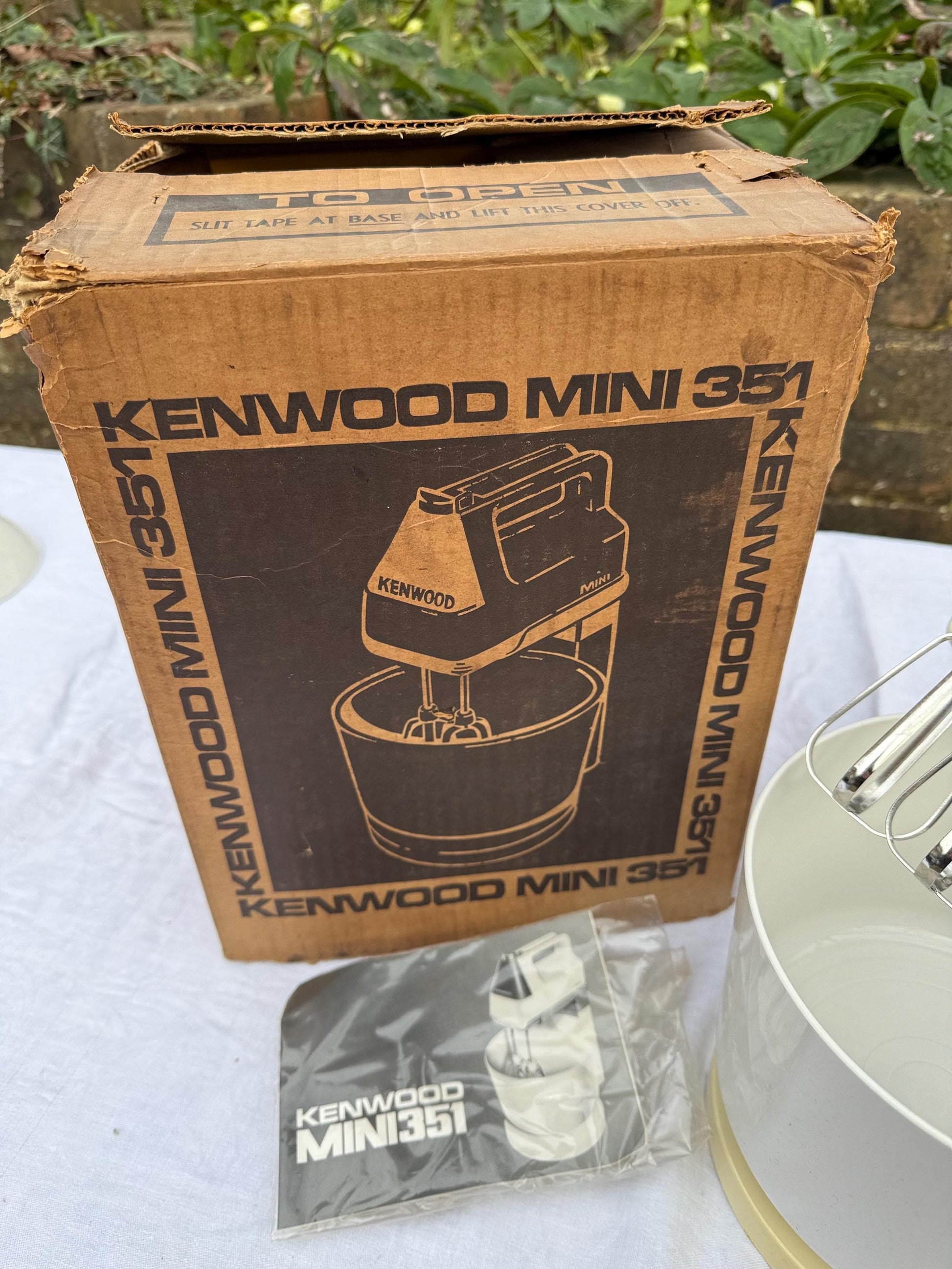 1960s Kenwood Mixer in Original Box - Kenwood Mini 351 mixer, intact and box with guide, retro kitchen appliance