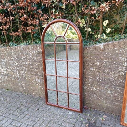 Huge Imposing Vintage Style Solid Mahogany Mirror – Bevelled Glass, Exceptional Quality 169 x 81 cm FREE HAND Delivery 16 Bevel Glass Panels